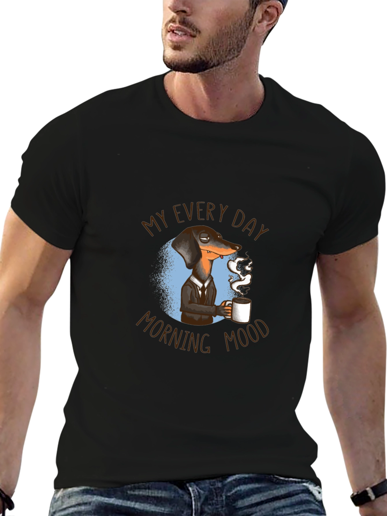 My Everyday Morning Mood Dachshund Graphic Tee