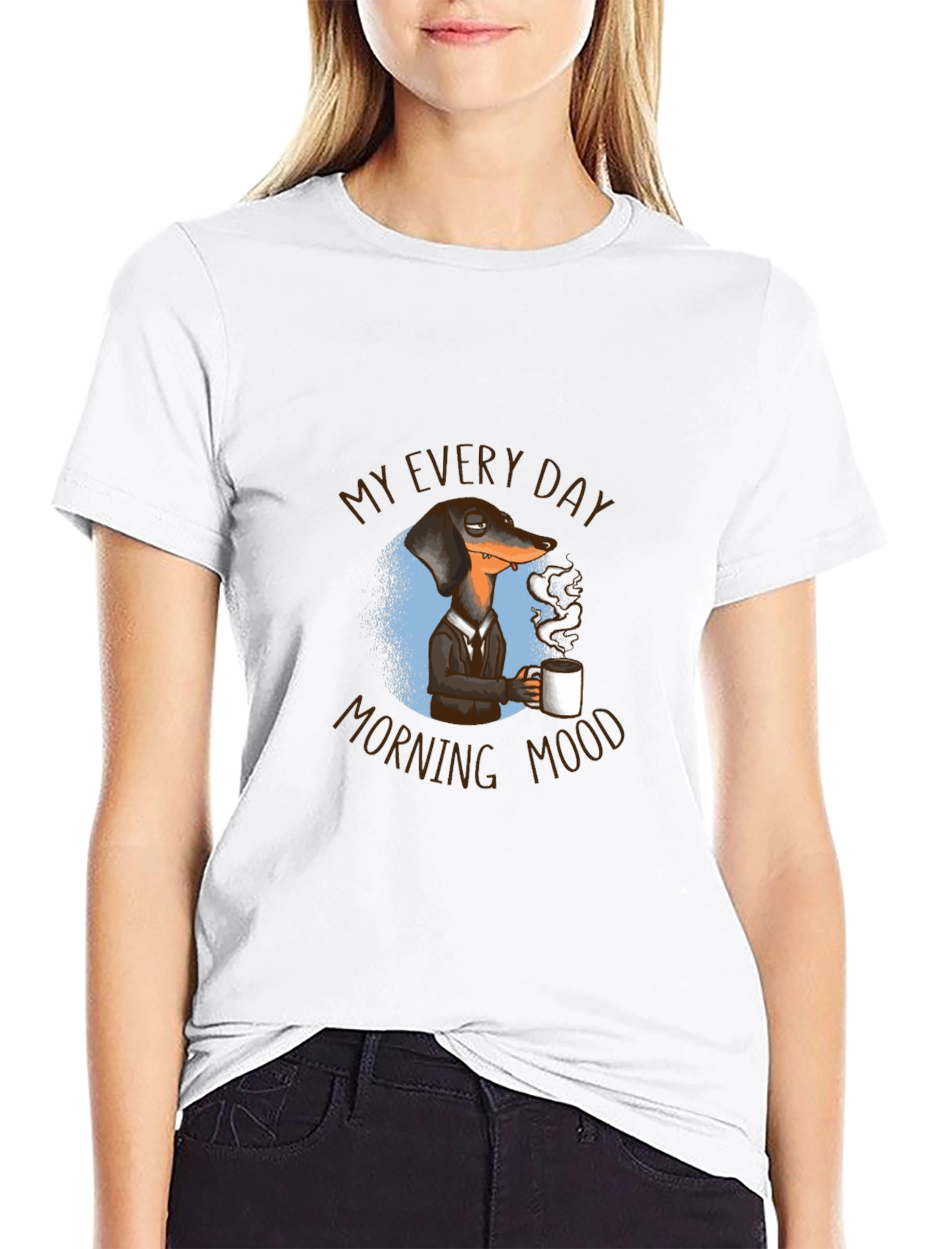 My Everyday Morning Mood Dachshund Graphic Tee