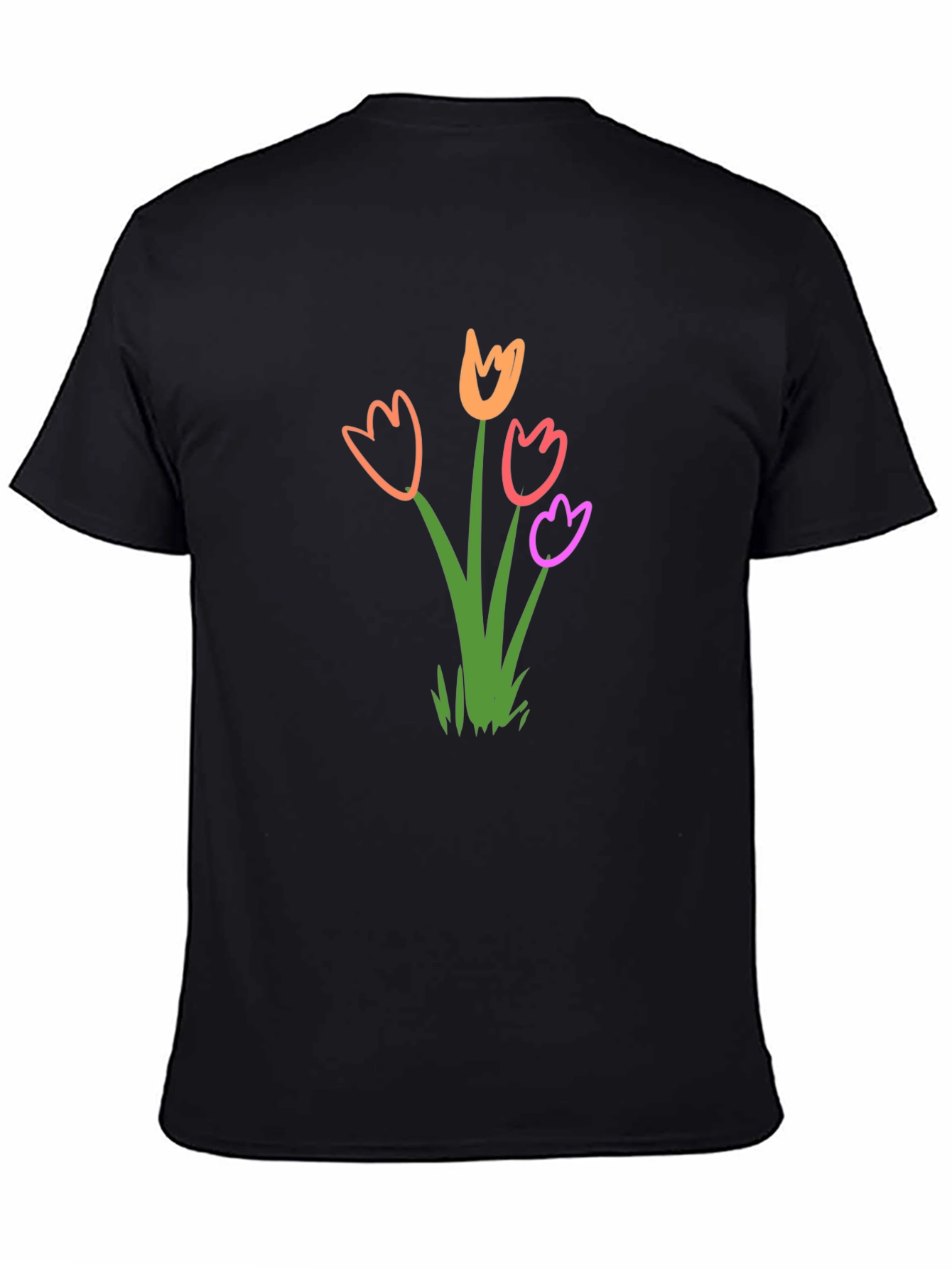 Tulip Doodle Graphic Tee - Casual Comfort