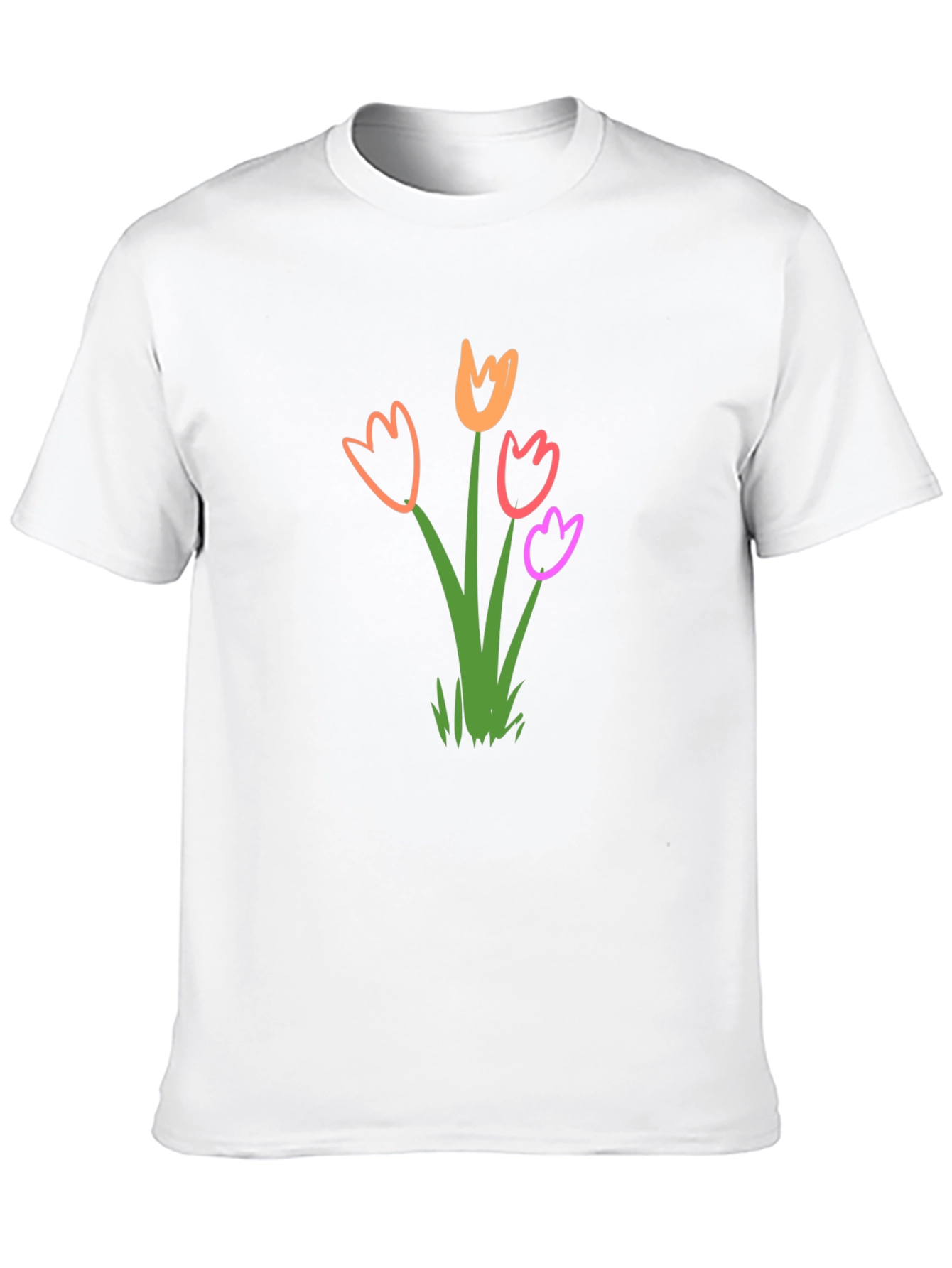 Tulip Doodle Graphic Tee - Casual Comfort