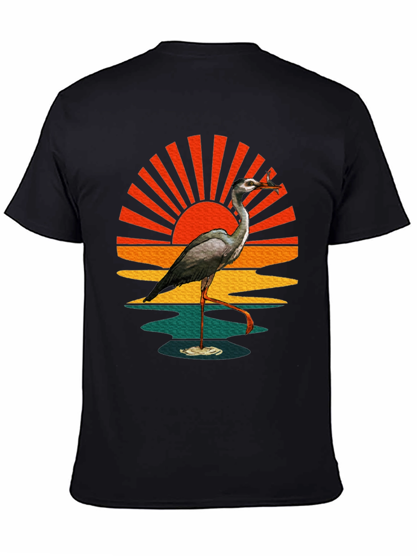 Heron Sunset Graphic Tee