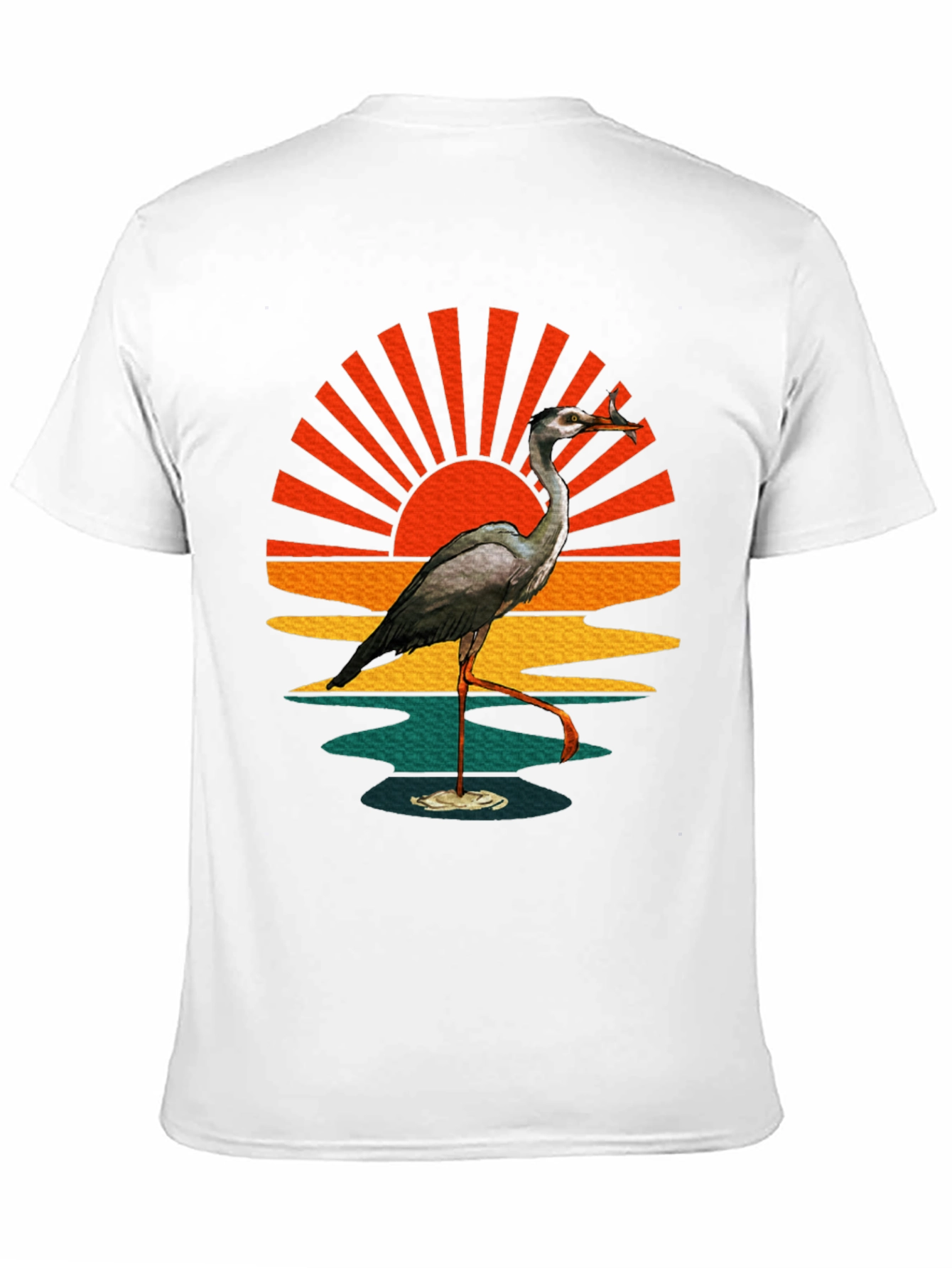 Heron Sunset Graphic Tee