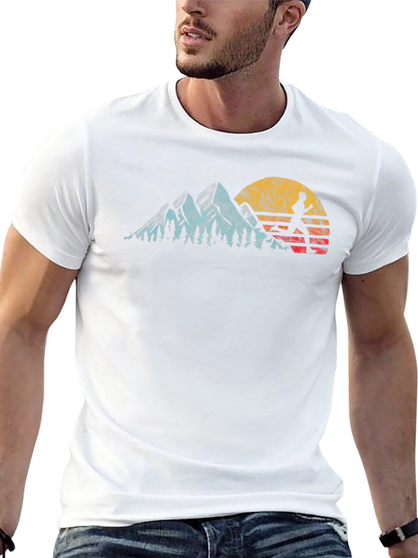 Runner Mountain Sunset Graphic Tee