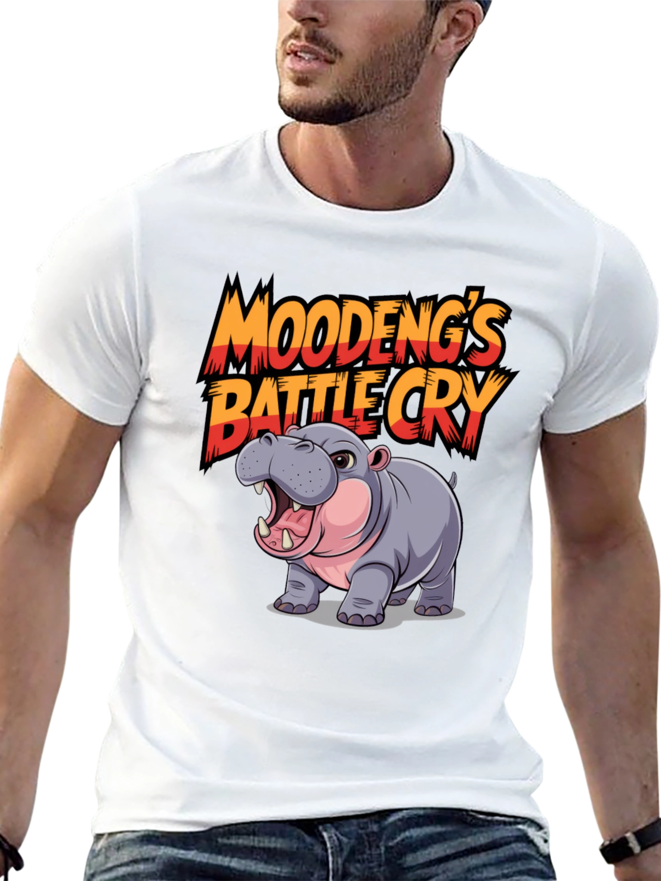 Moodengs Battle Cry Hippo Graphic Tee