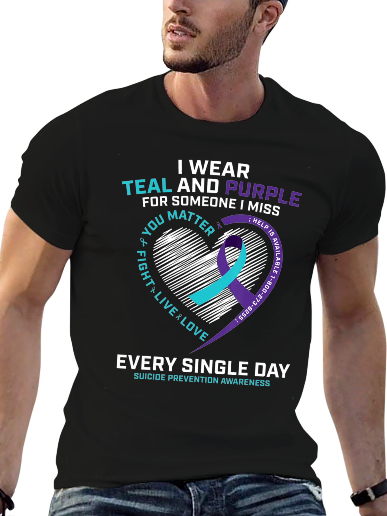 Teal & Purple Suicide Prevention Awareness T-Shirt