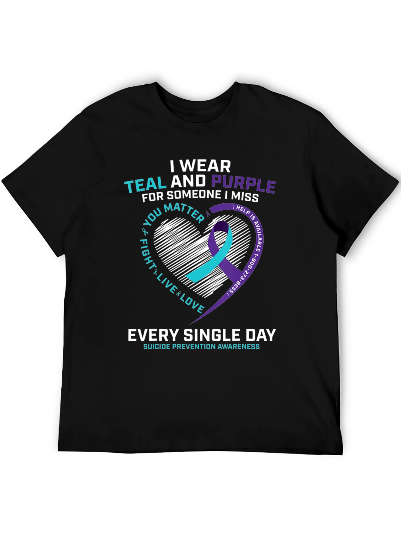 Teal & Purple Suicide Prevention Awareness T-Shirt