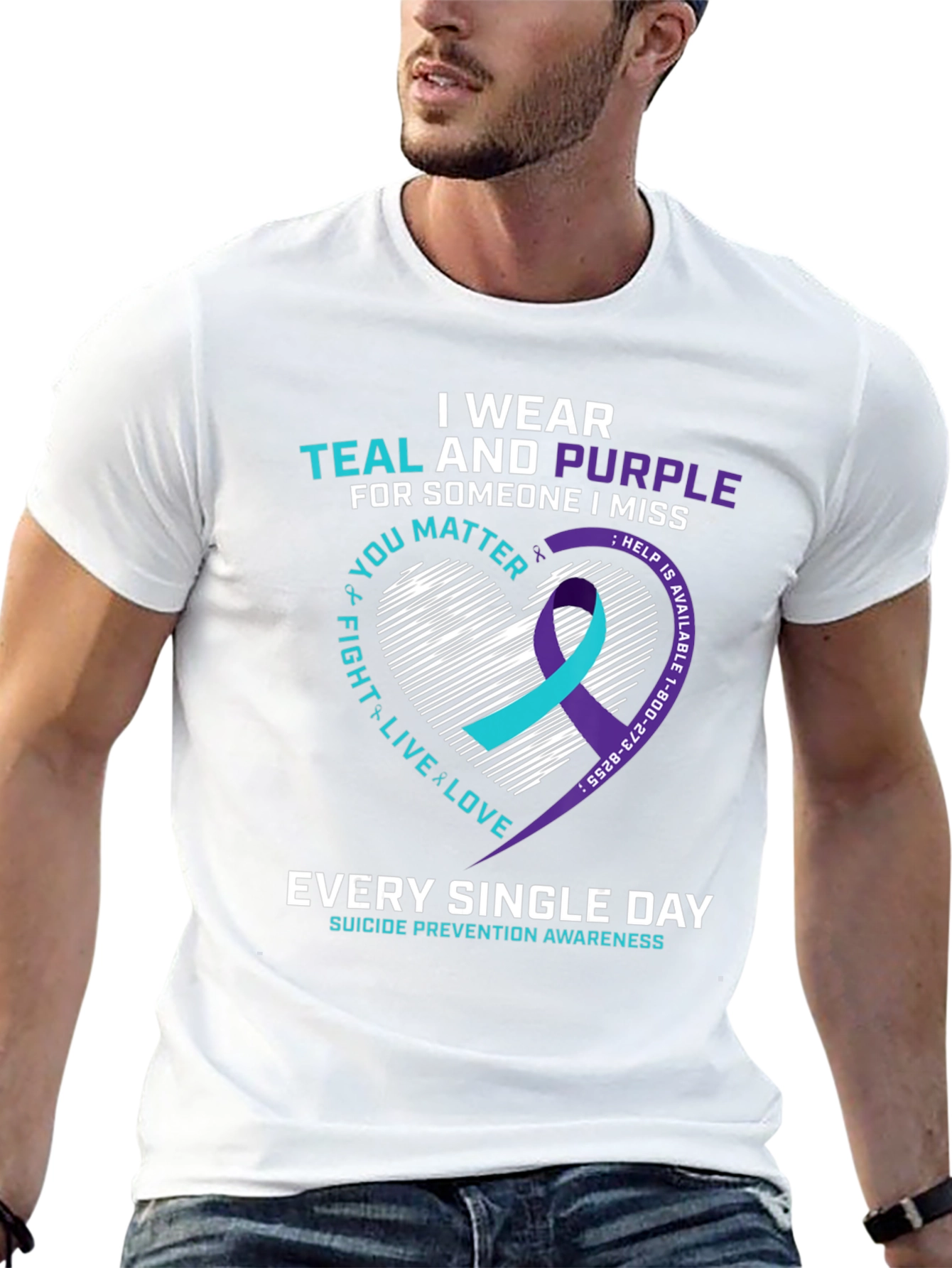 Teal & Purple Suicide Prevention Awareness T-Shirt