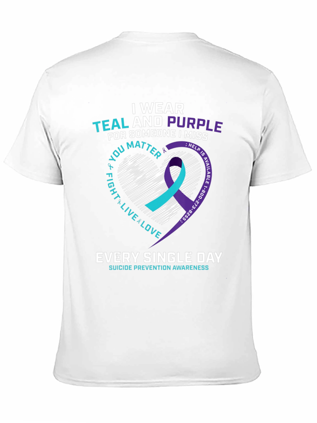 Teal & Purple Suicide Prevention Awareness T-Shirt