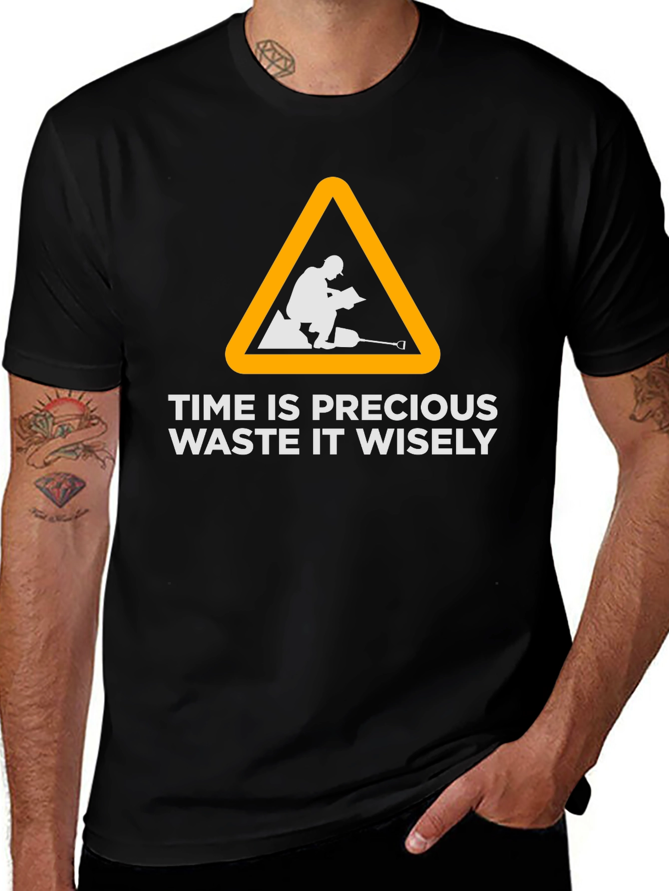 Time is Precious Graphic Tee - Black