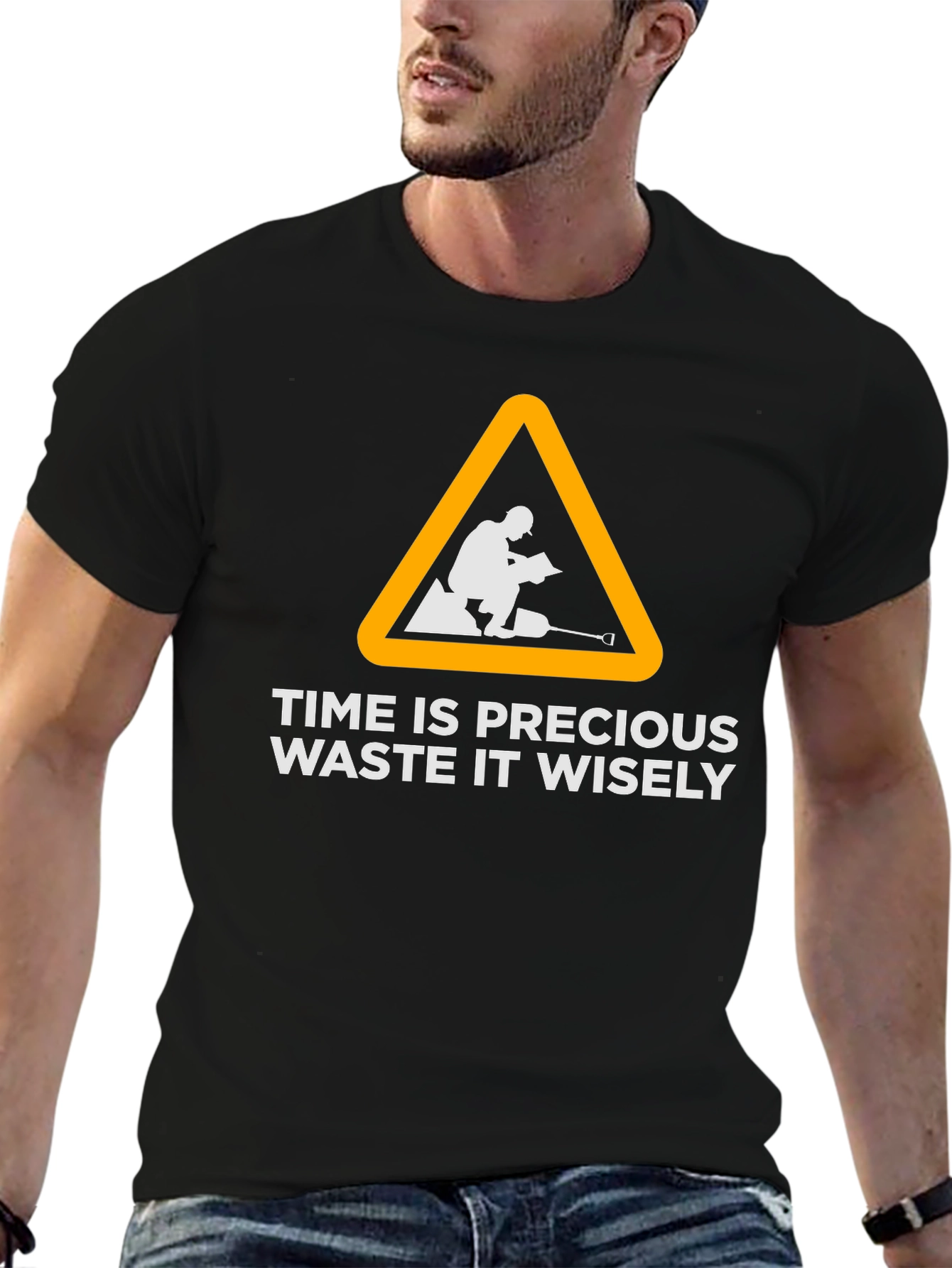 Time is Precious Graphic Tee - Black