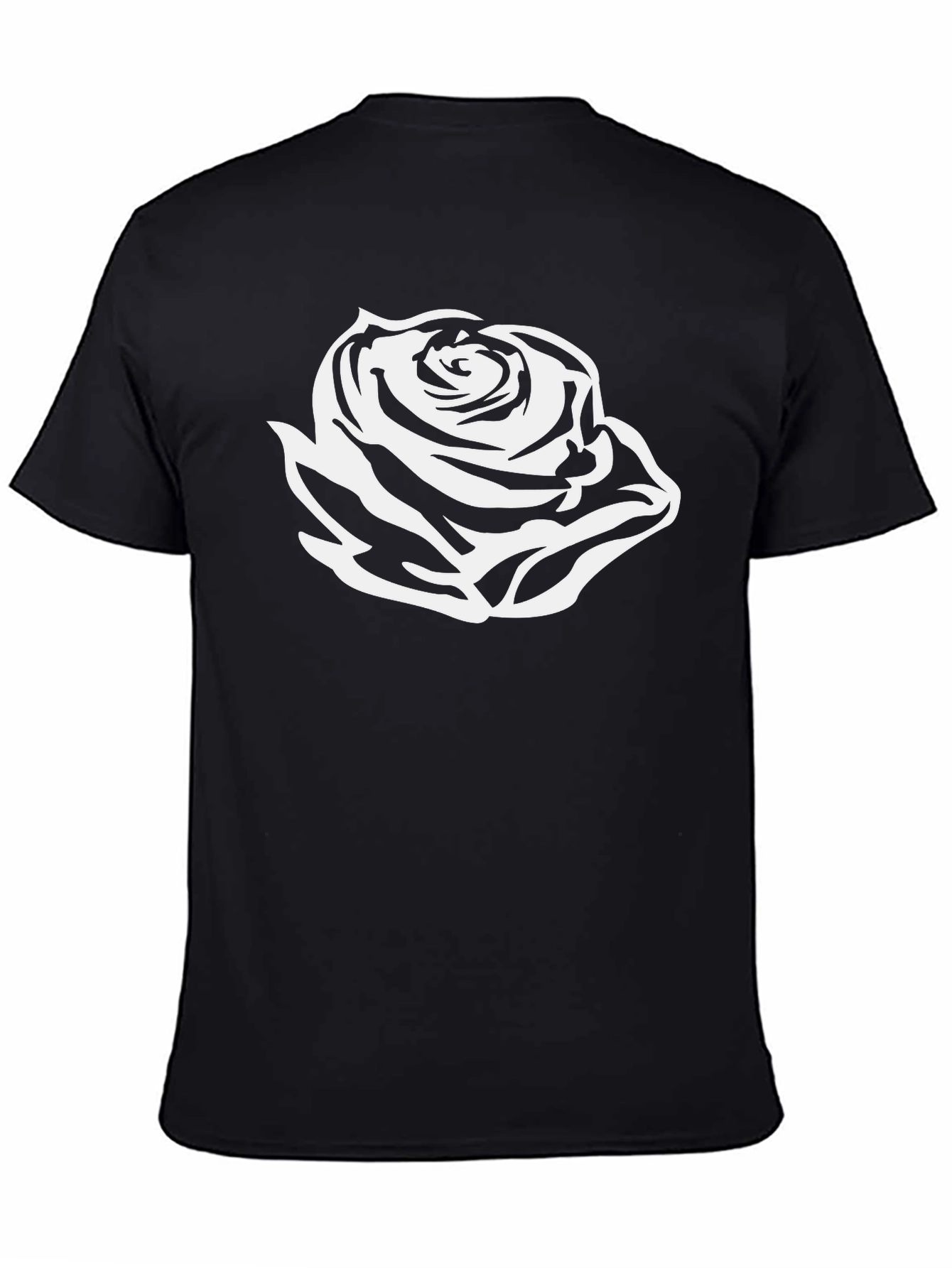 Rose Graphic Black T-Shirt - Stylish and Bold