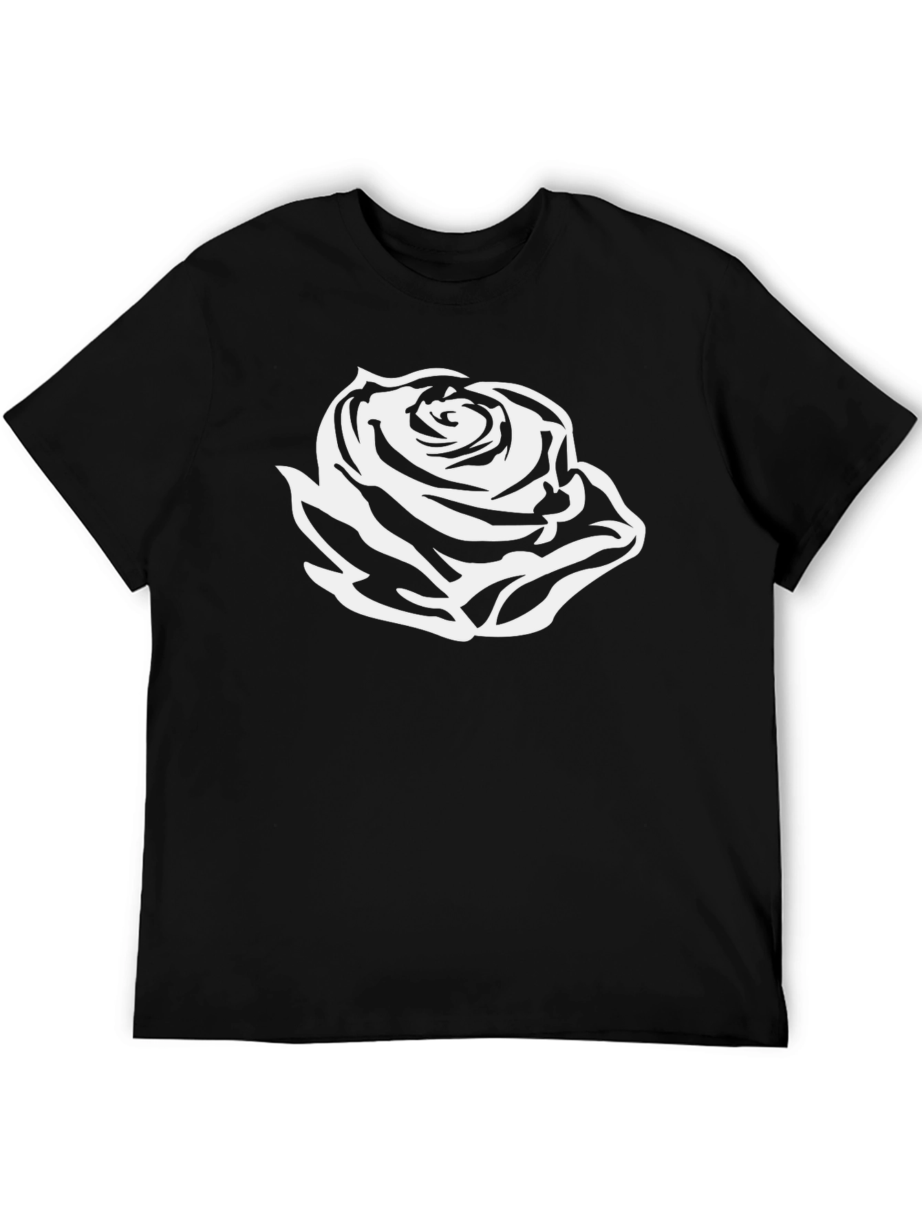 Rose Graphic Black T-Shirt - Stylish and Bold
