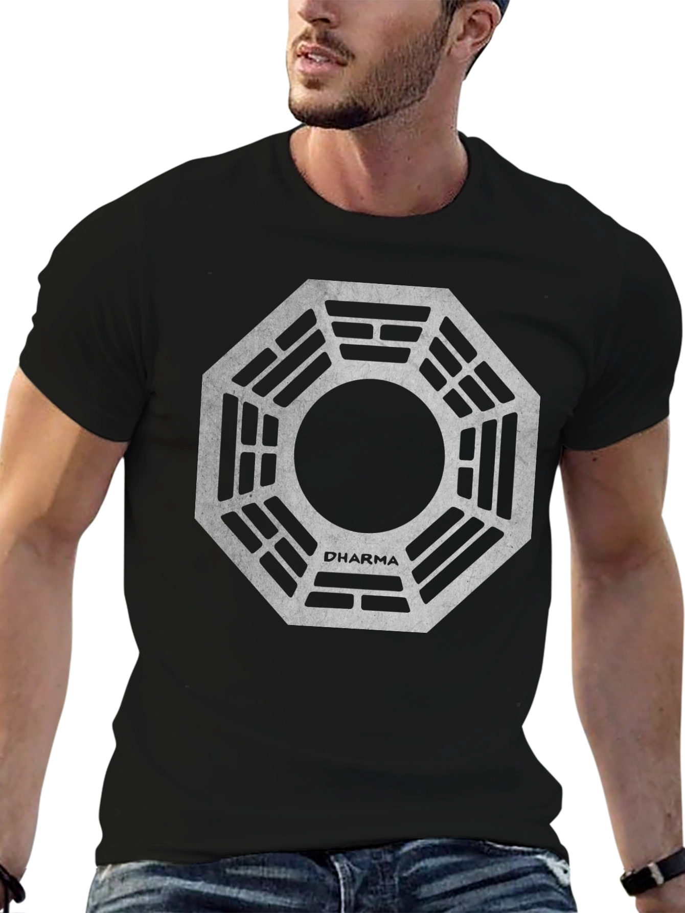Dharma Initiative Tee - Retro Graphic Novelty T-Shirt