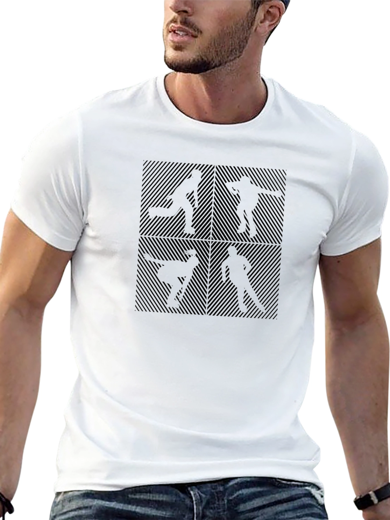 Geometric Silhouette Graphic Tee