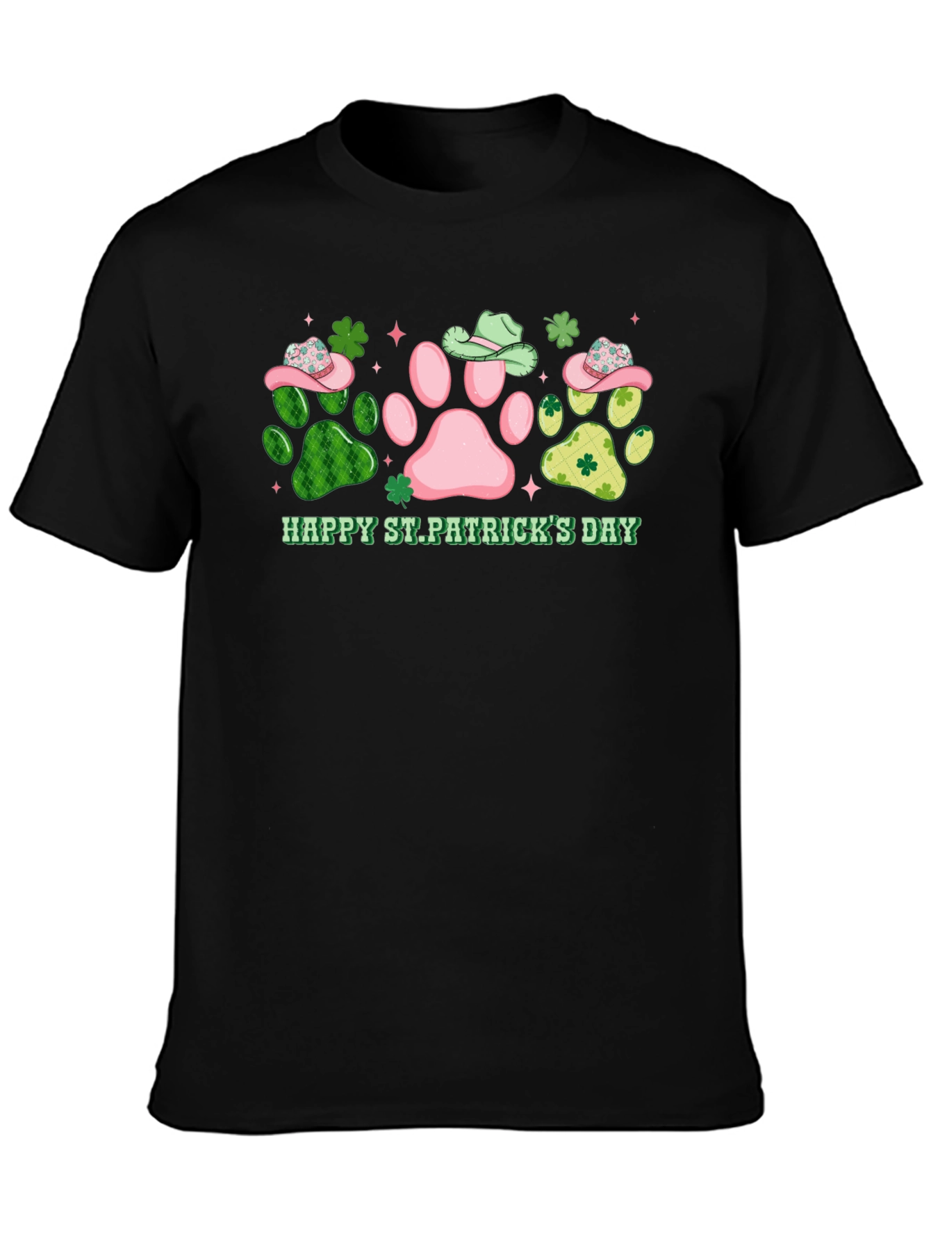 Happy St. Patricks Day Paw Print Tee