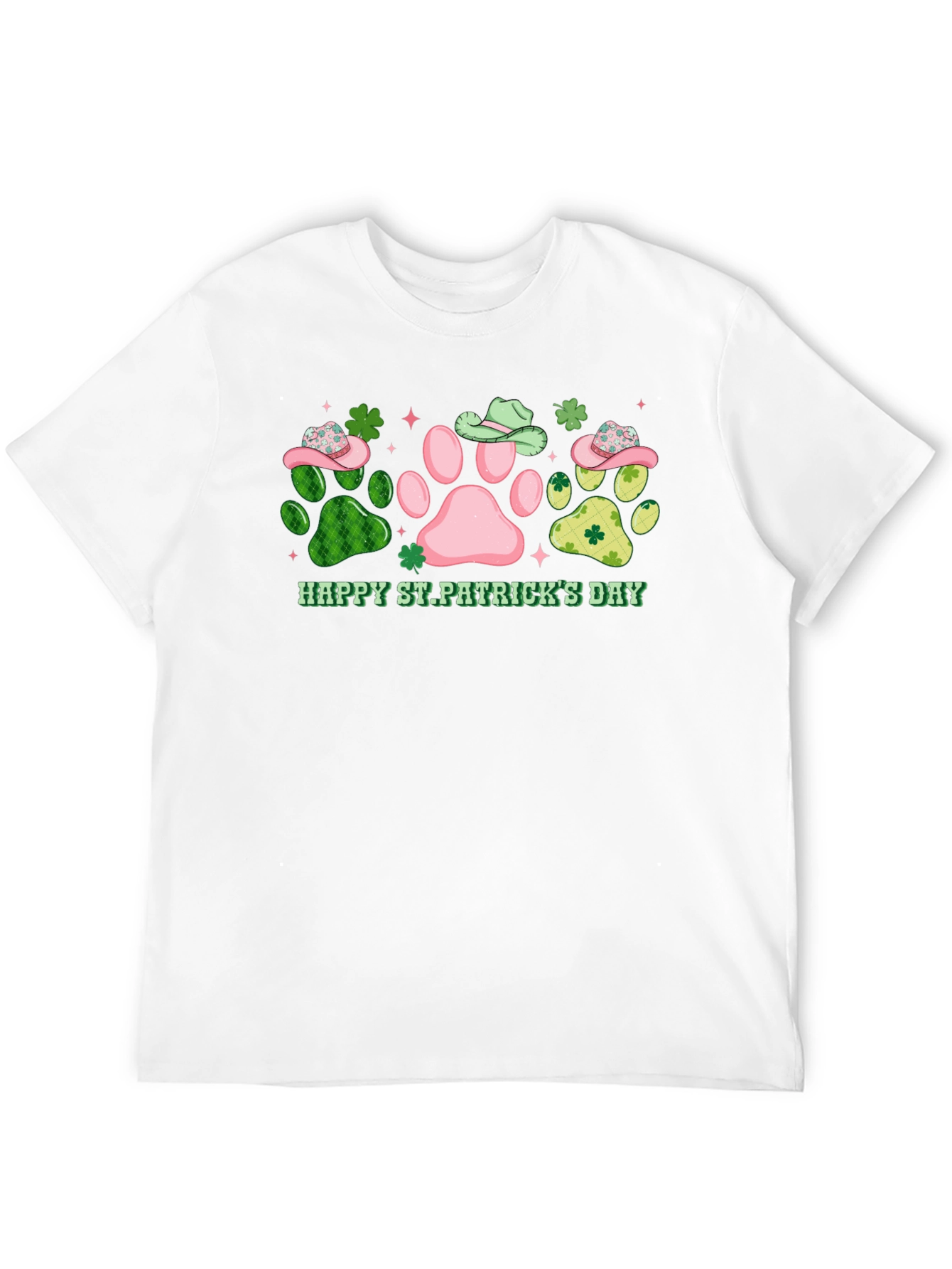 Happy St. Patricks Day Paw Print Tee
