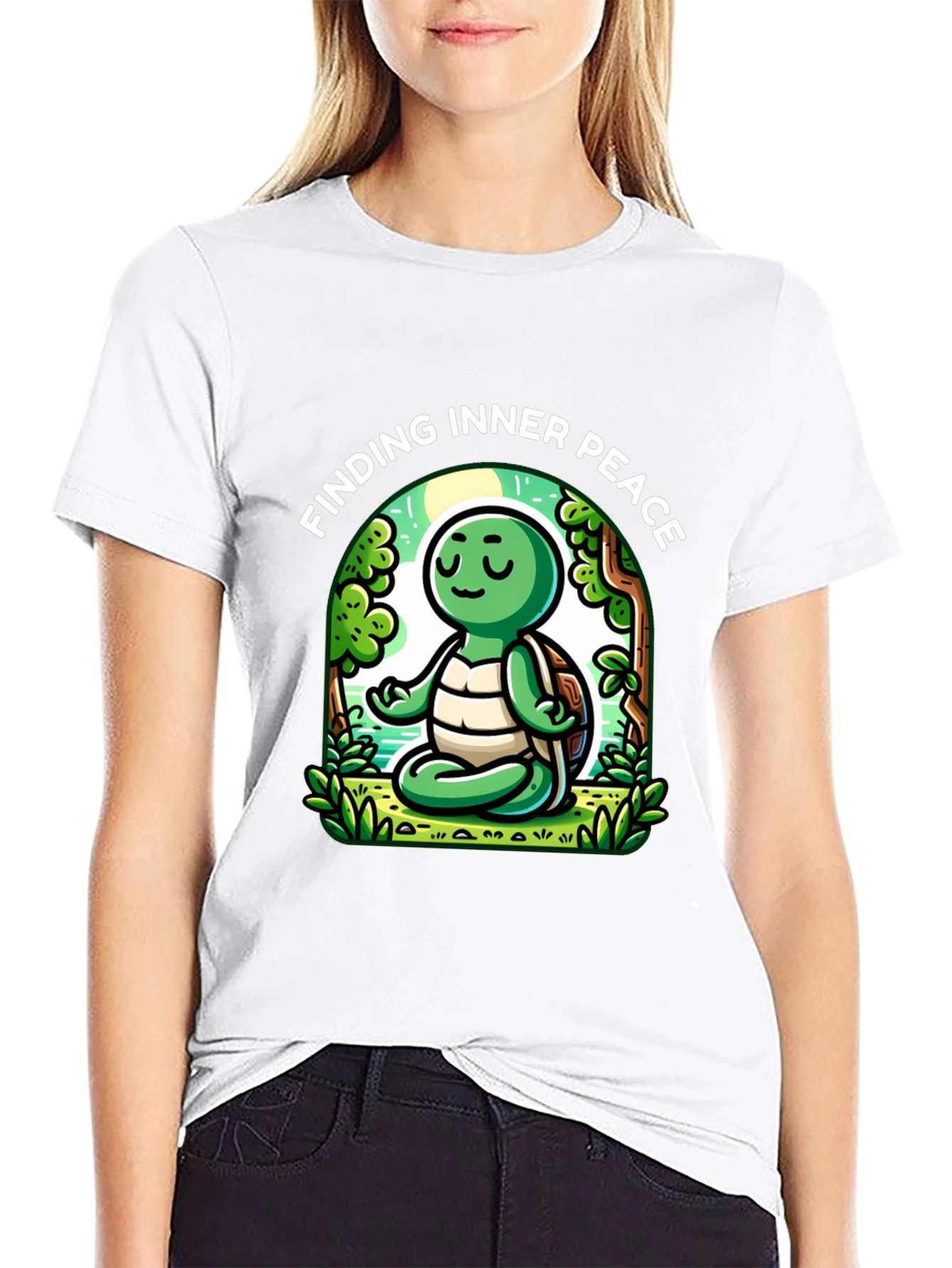 Finding Inner Peace Turtle Graphic Tee