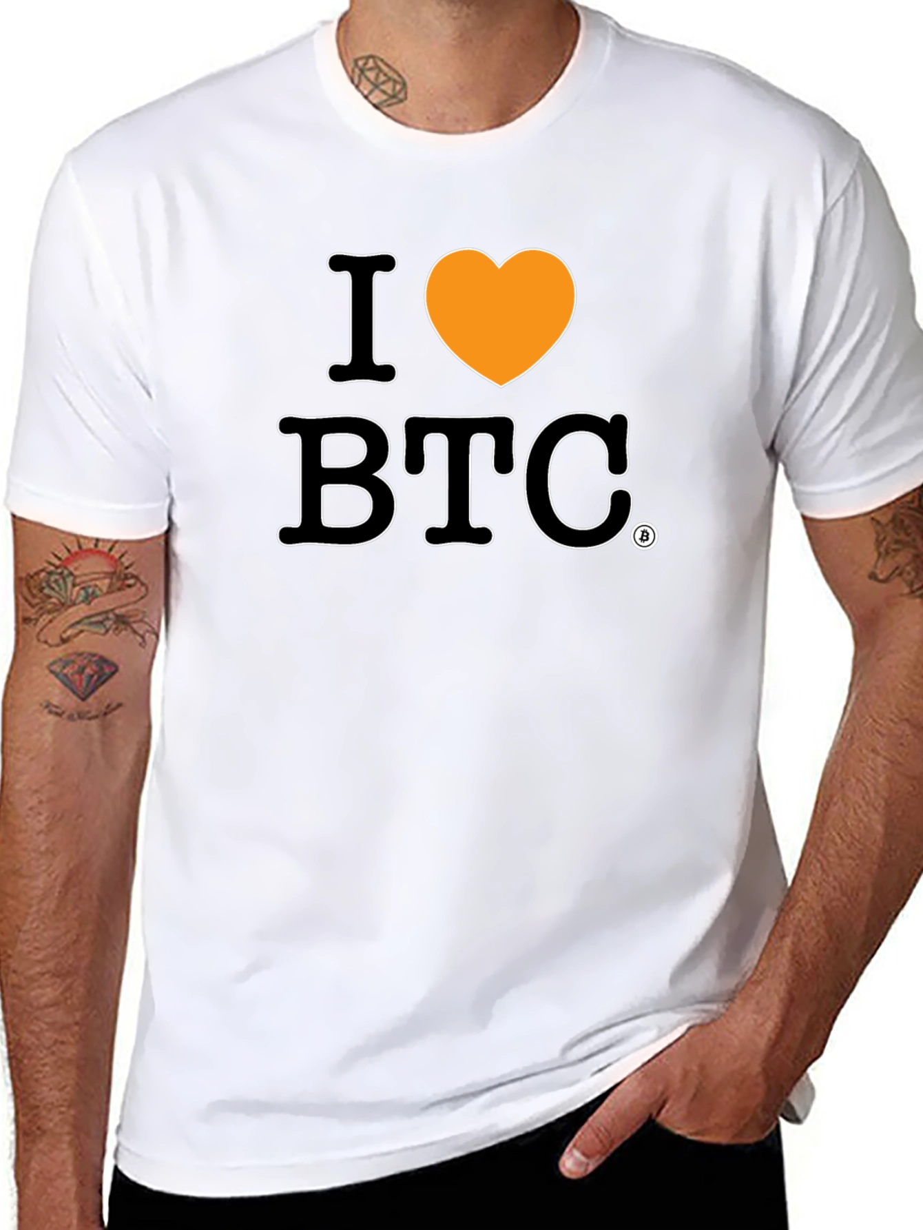 I Heart Bitcoin BTC Graphic T-Shirt