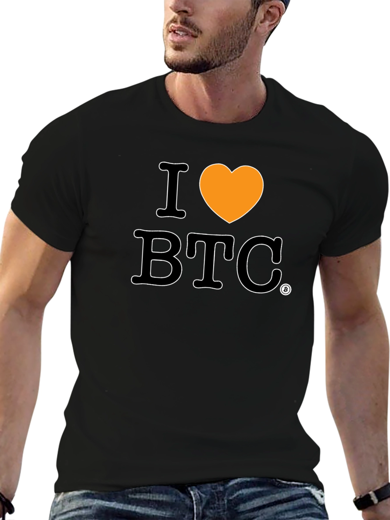 I Heart Bitcoin BTC Graphic T-Shirt