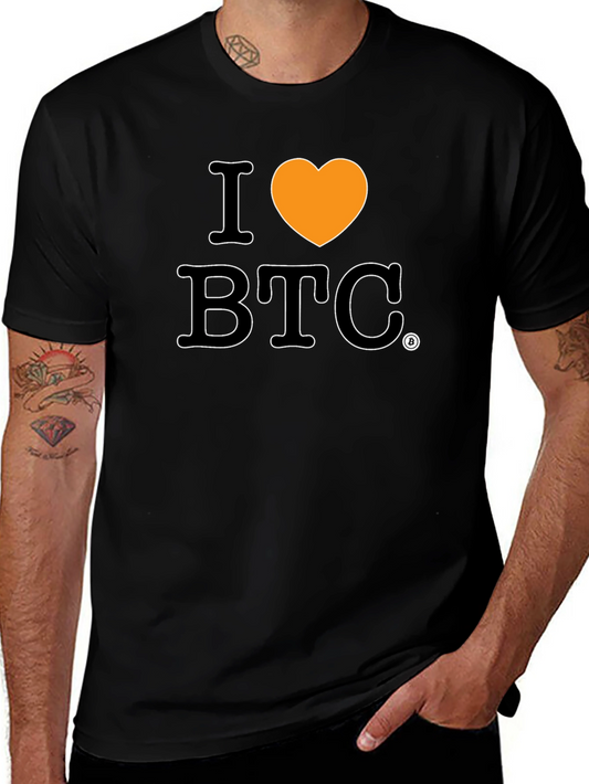 I Heart Bitcoin BTC Graphic T-Shirt