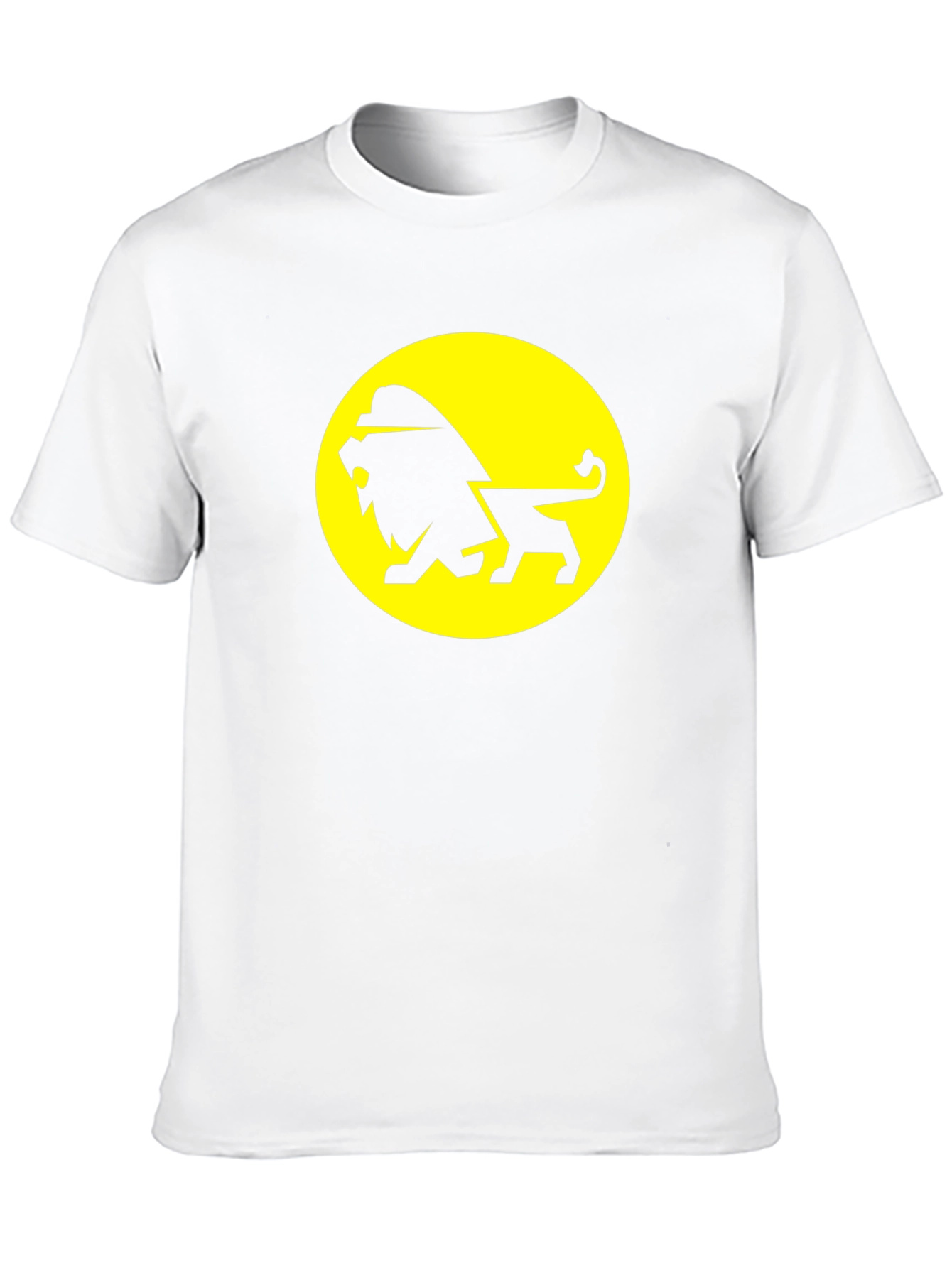 Lion Graphic Tee - Black Cotton T-Shirt