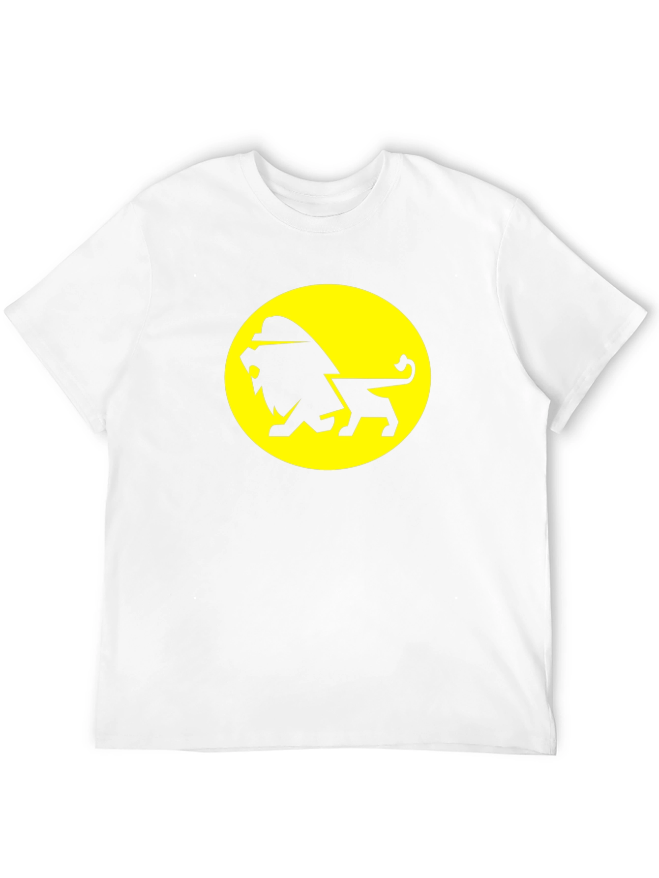 Lion Graphic Tee - Black Cotton T-Shirt