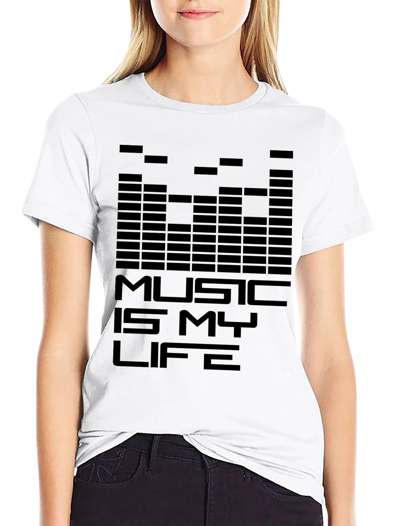 Music Is My Life Graphic Tee - Black