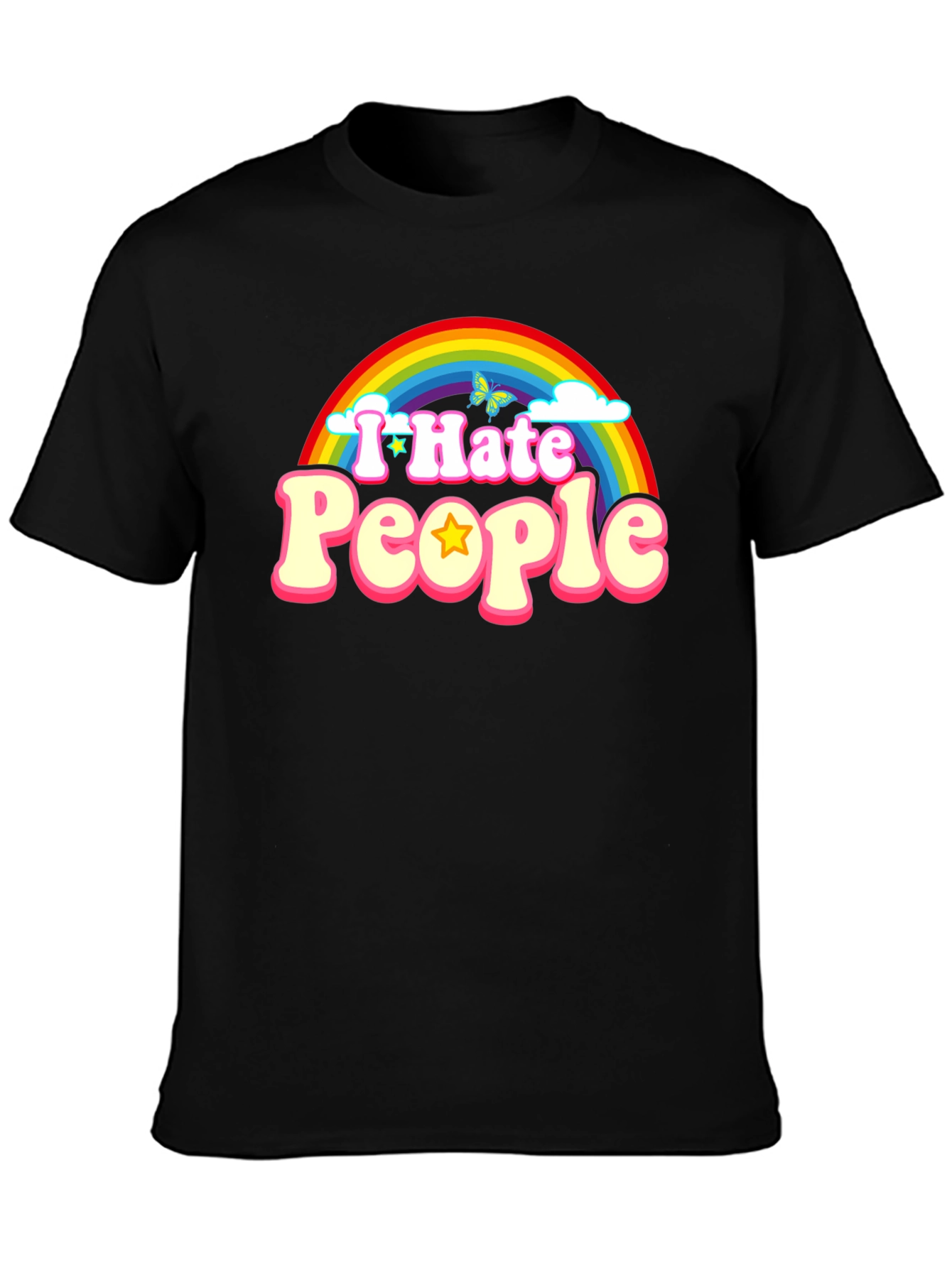 I Hate People Rainbow Graphic Tee