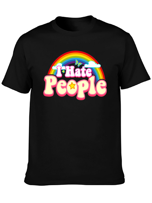 I Hate People Rainbow Graphic Tee