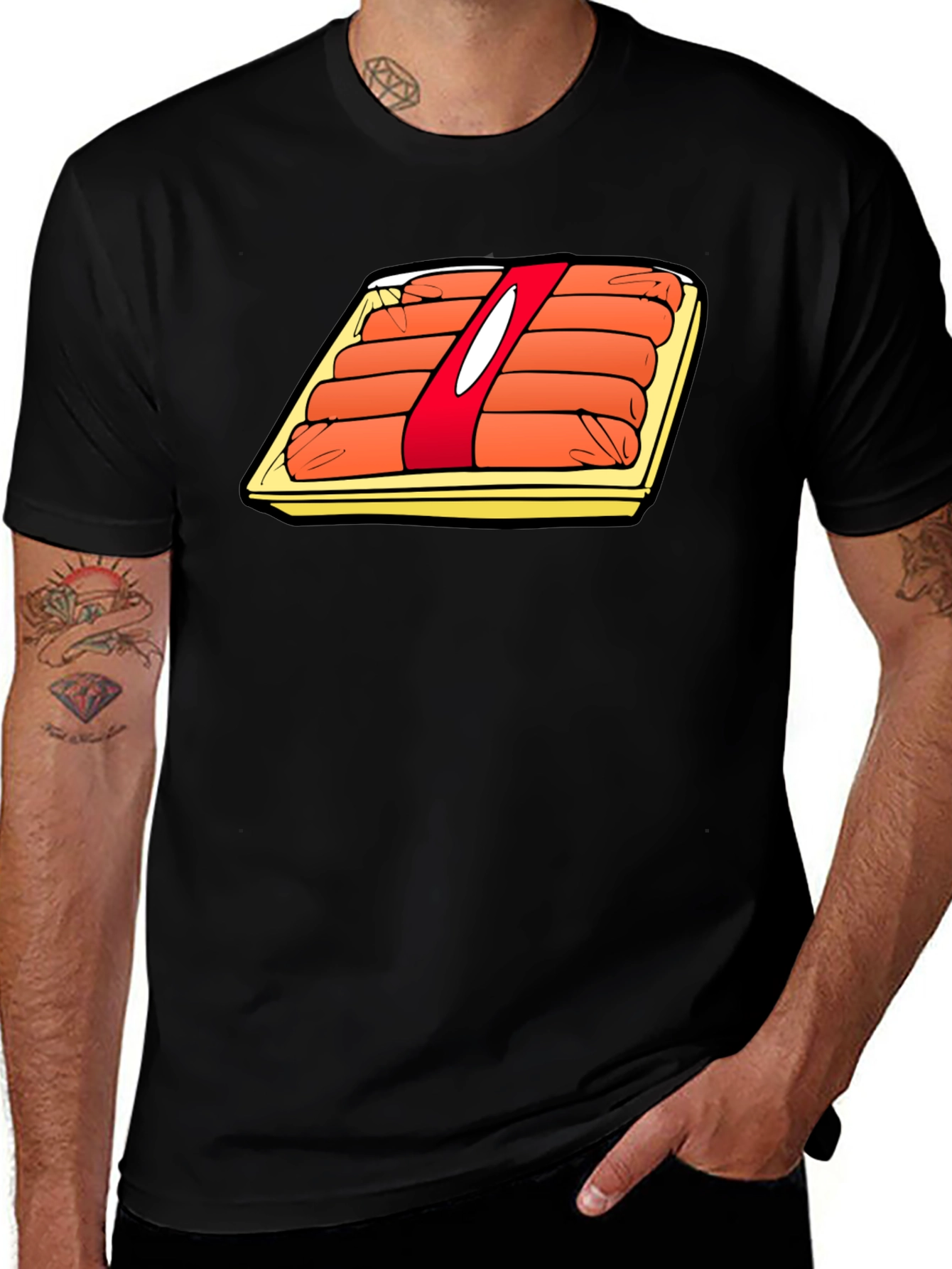 Cartoon Hot Dog T-Shirt