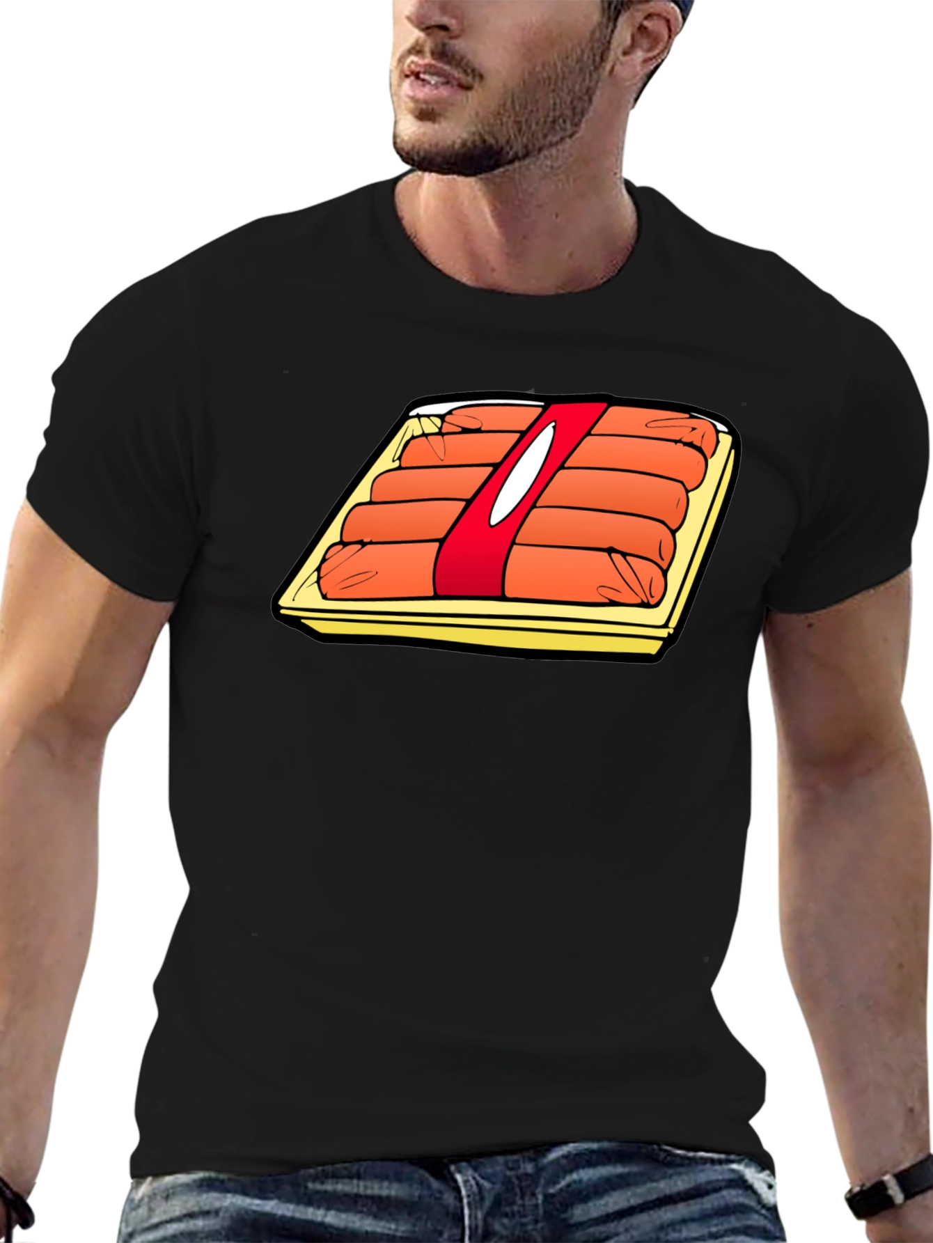 Cartoon Hot Dog T-Shirt