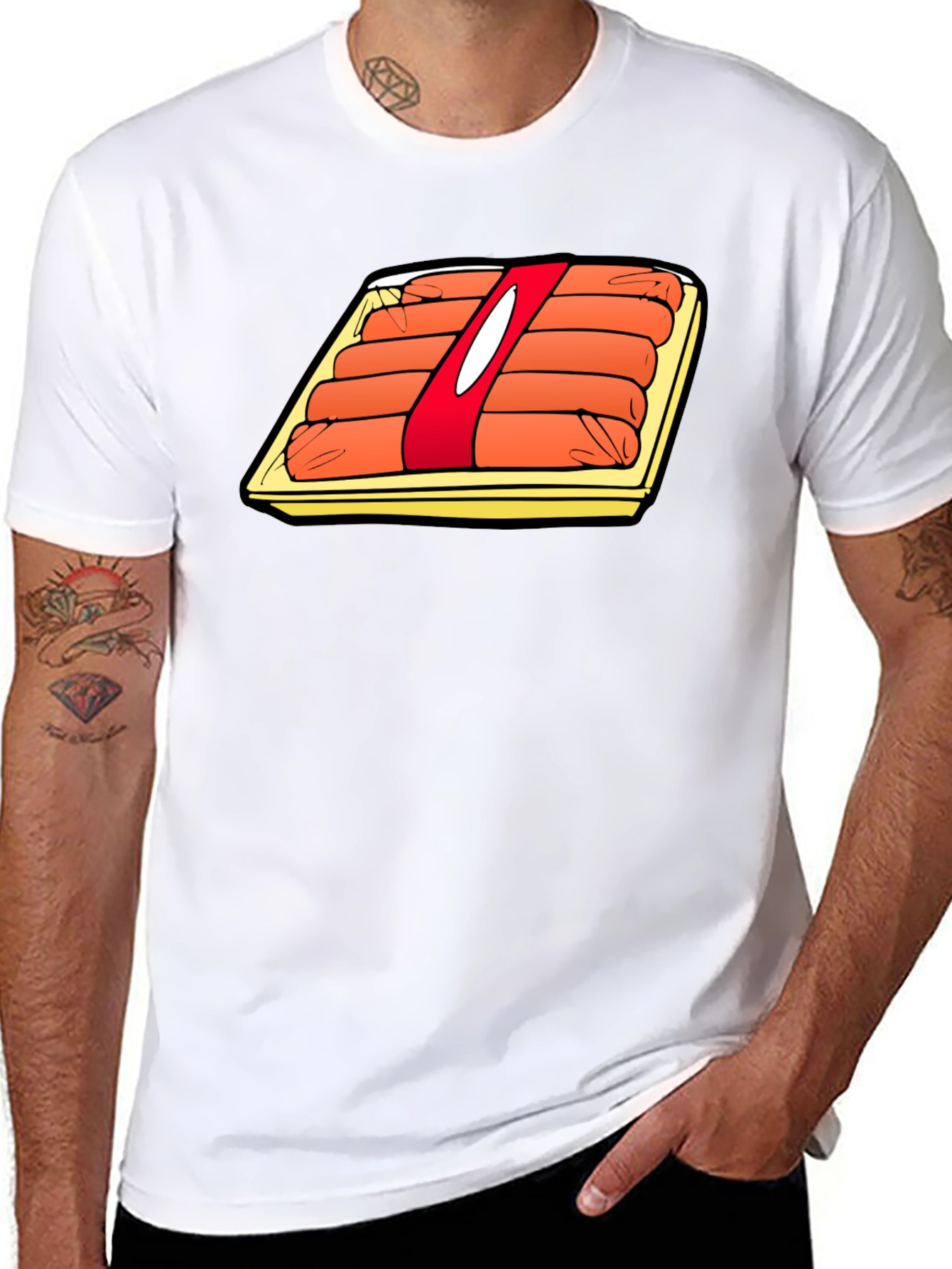 Cartoon Hot Dog T-Shirt