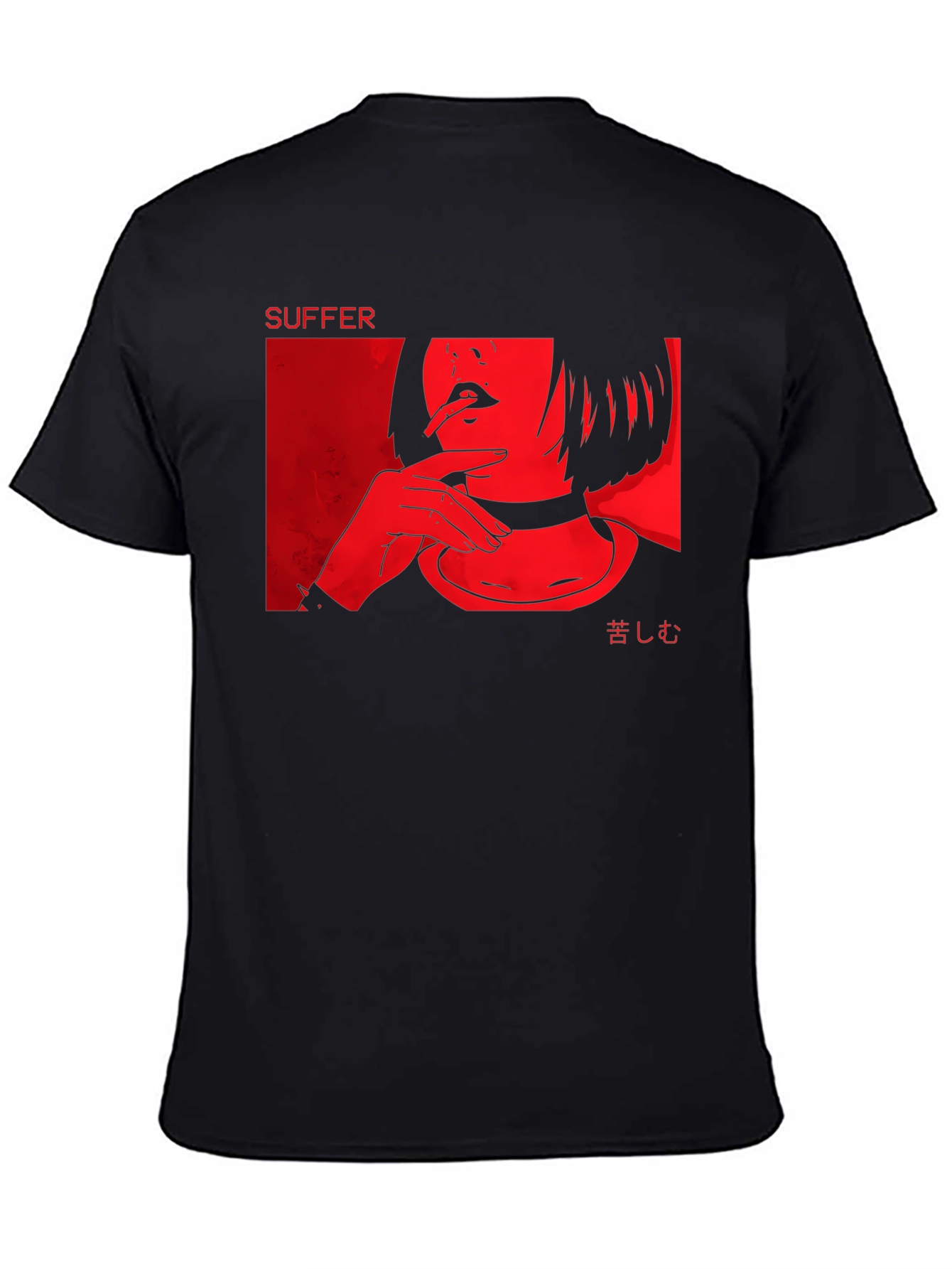 Suffer Graphic Tee - Edgy Anime Style Shirt