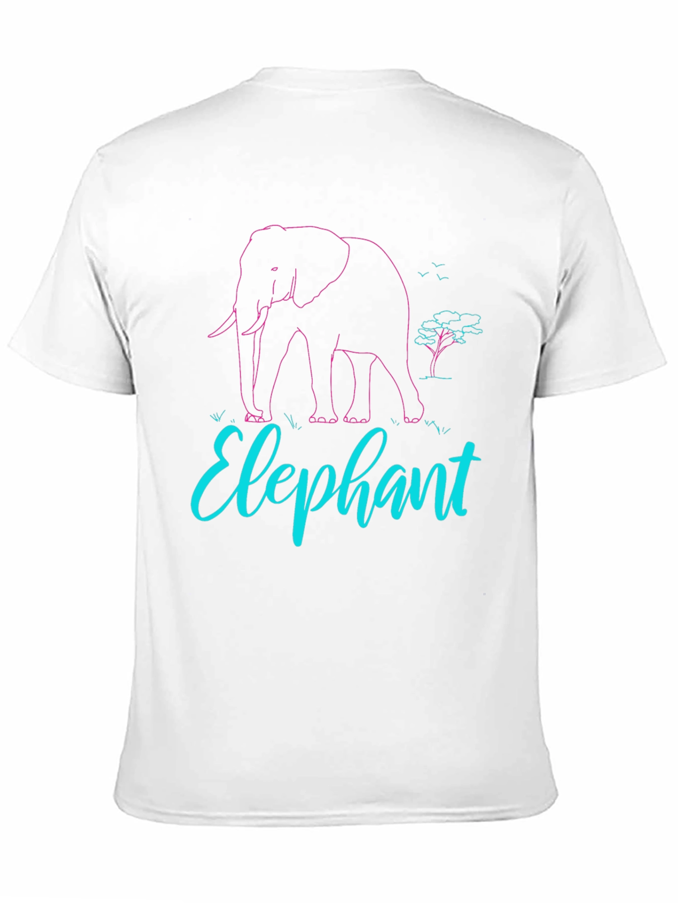 Elephant Graphic Print Tee - Black