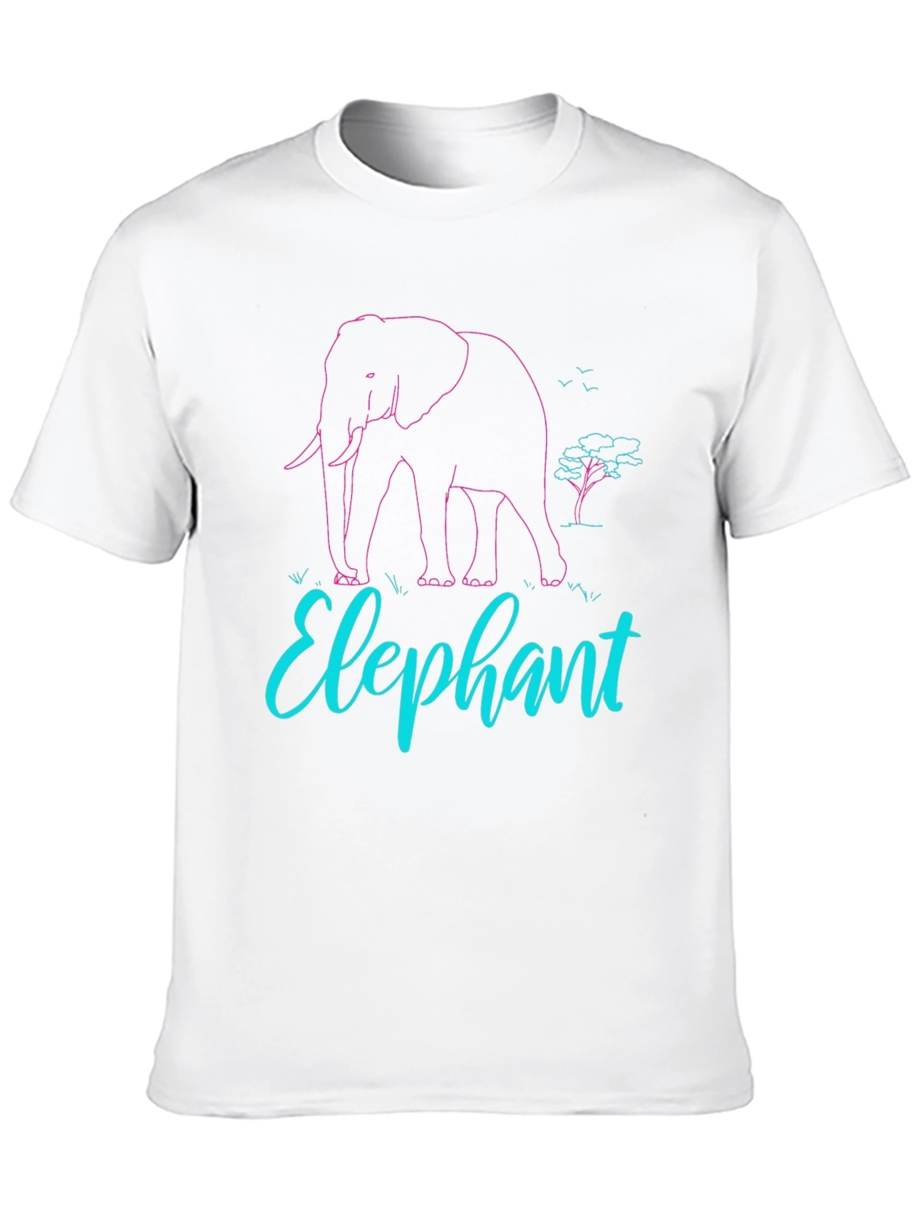 Elephant Graphic Print Tee - Black
