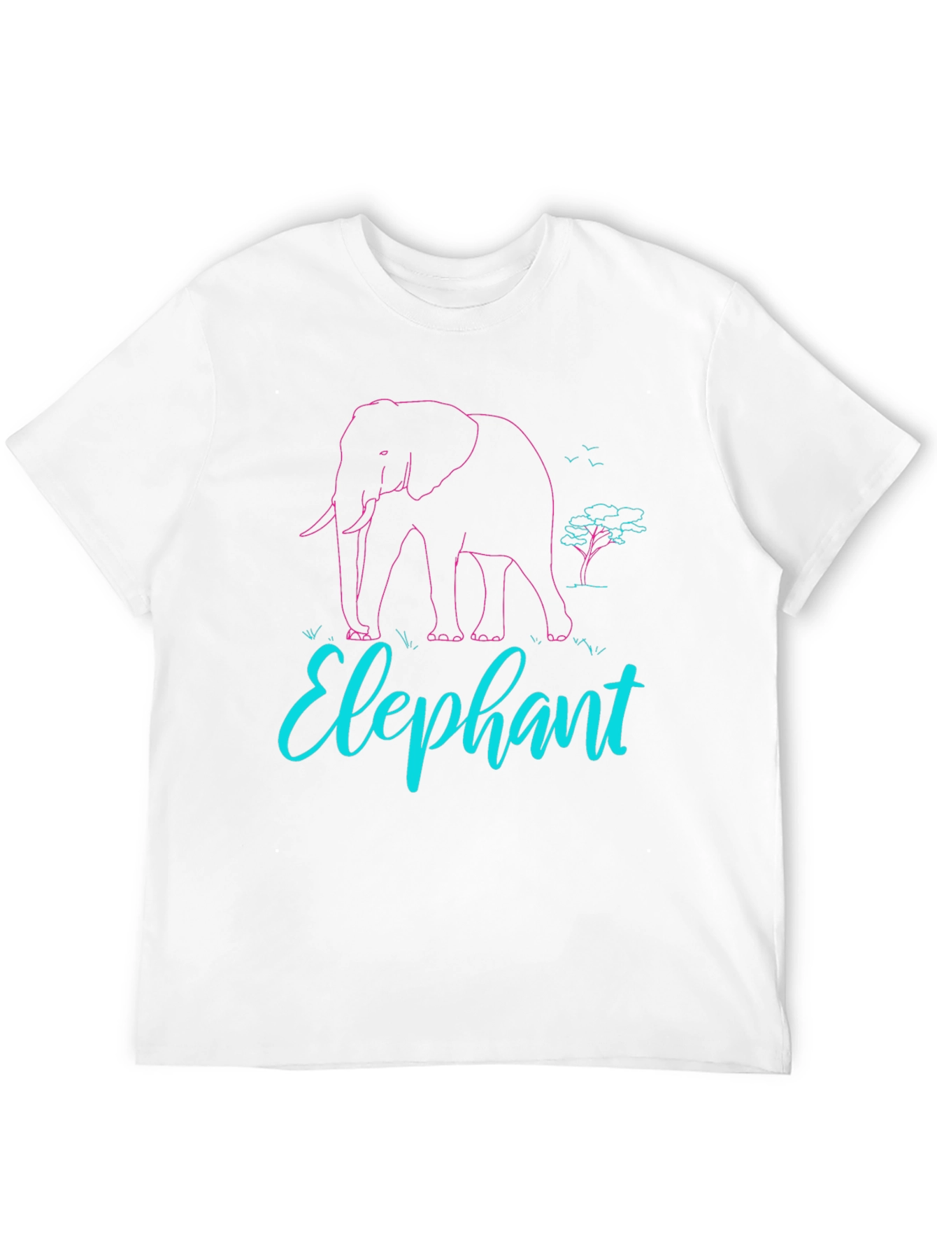 Elephant Graphic Print Tee - Black