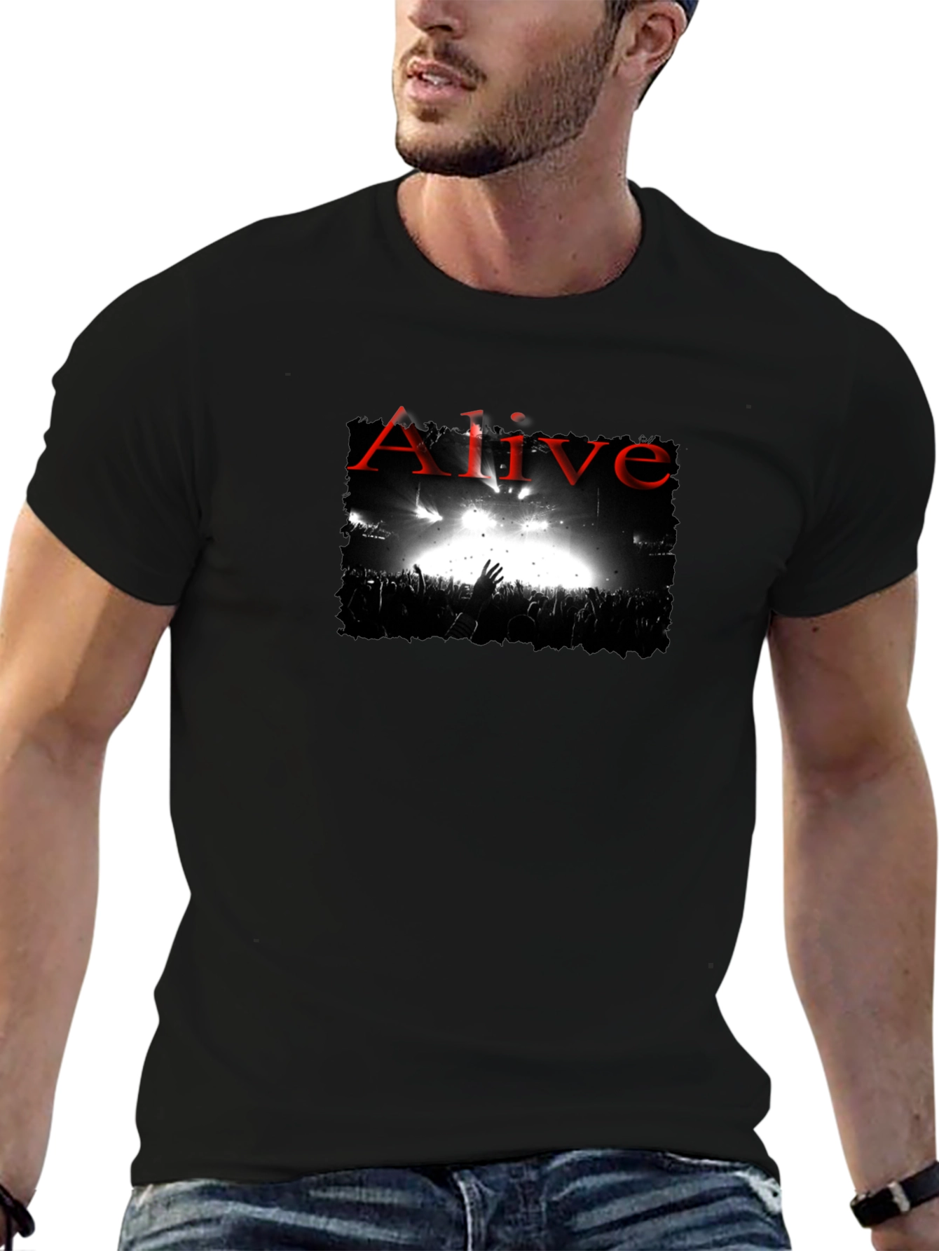 Alive Concert Graphic Black T-Shirt