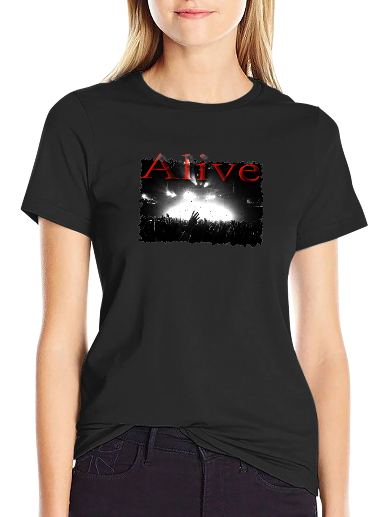 Alive Concert Graphic Black T-Shirt