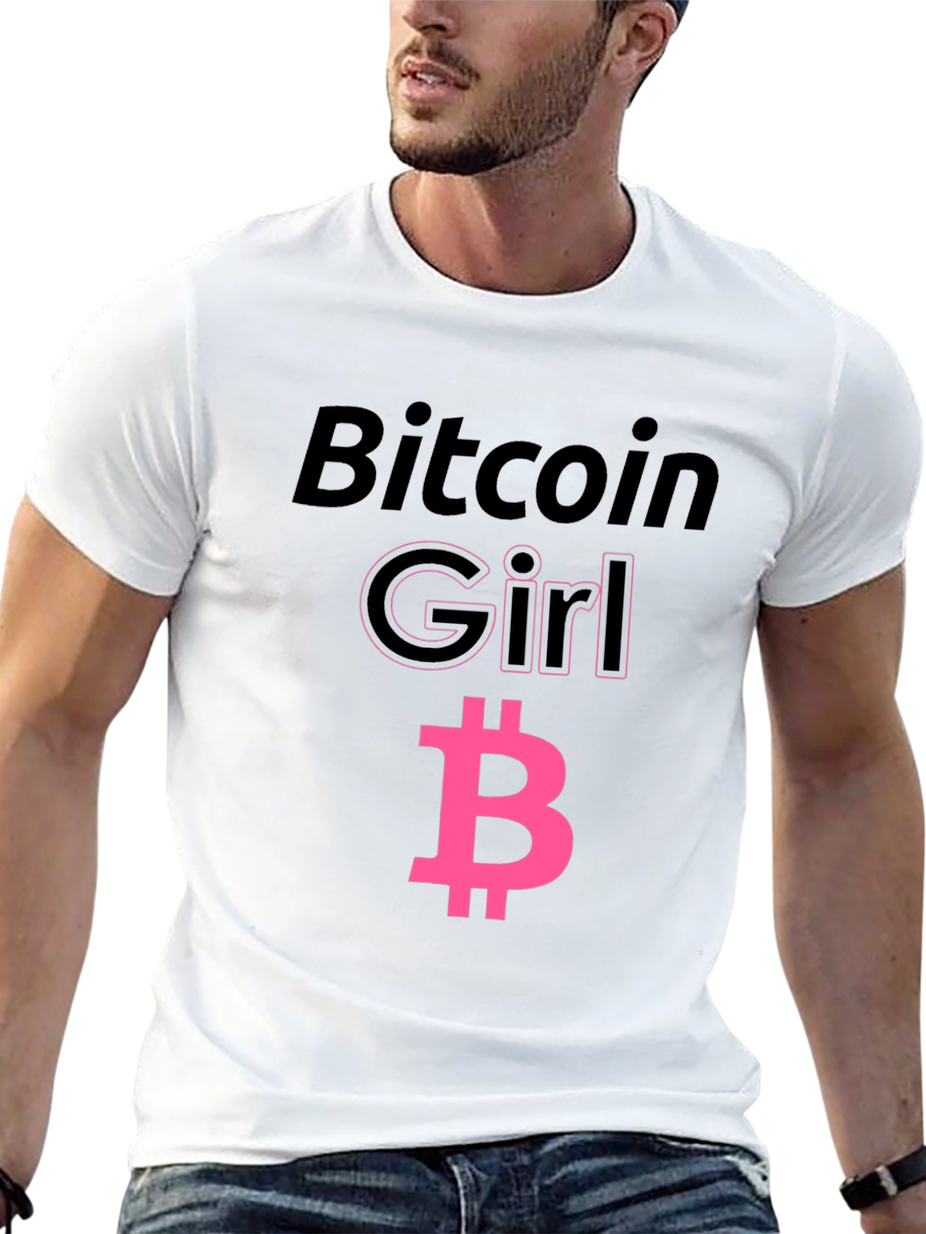Bitcoin Girl Black T-Shirt - Crypto Fashion
