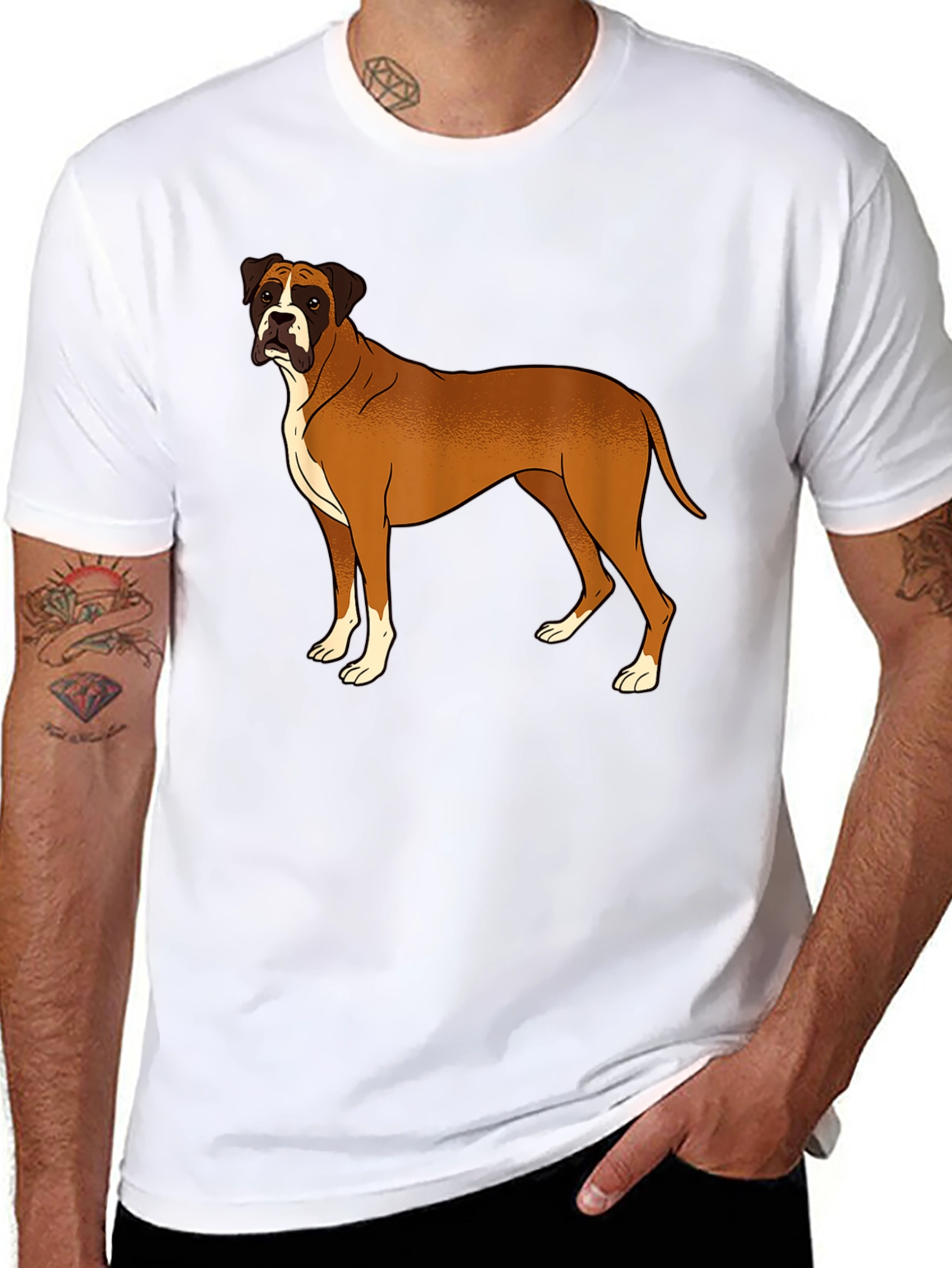 Boxer Dog Graphic Tee - Classic Style