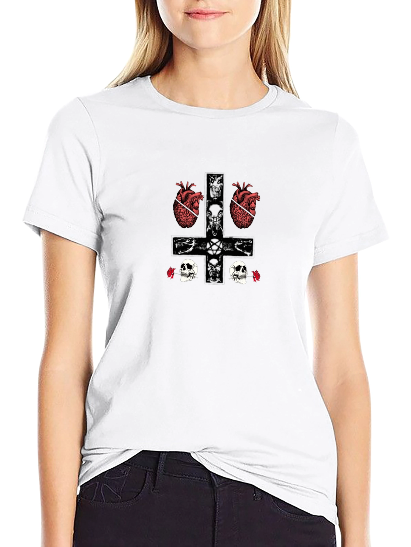Gothic Anatomy Cross Graphic Tee