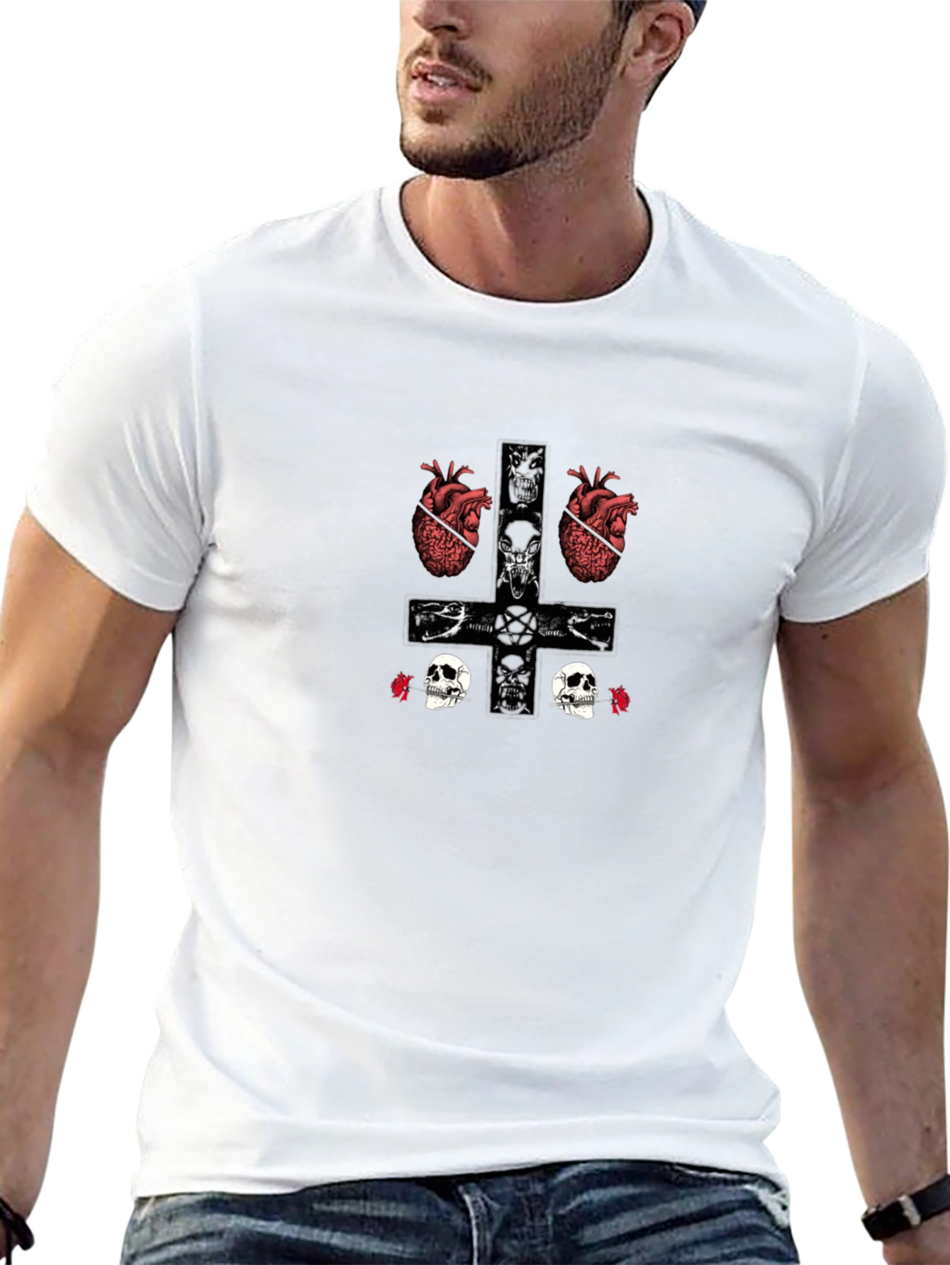 Gothic Anatomy Cross Graphic Tee
