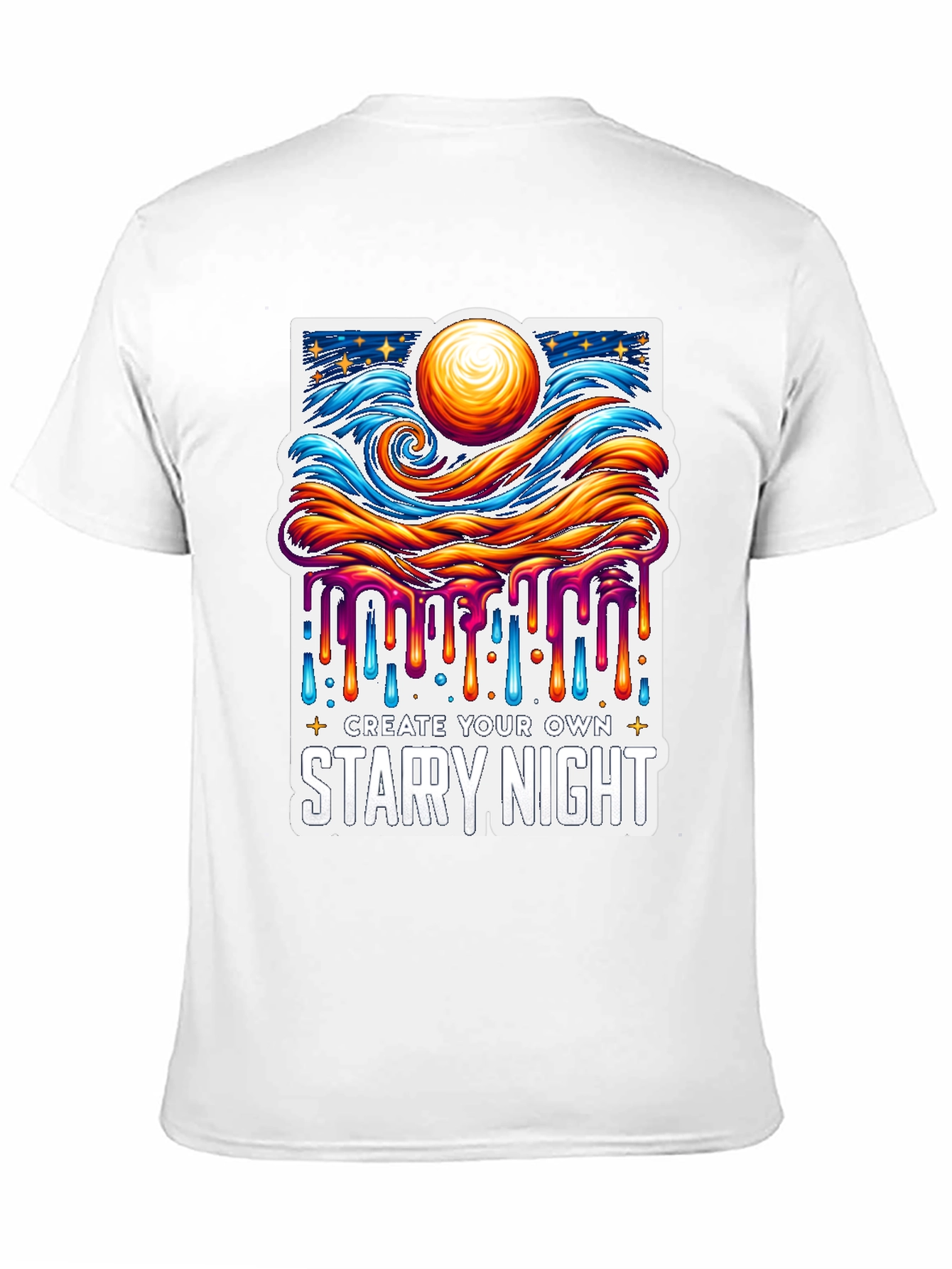 Starry Night Graphic Tee - Art Inspired Unisex Shirt