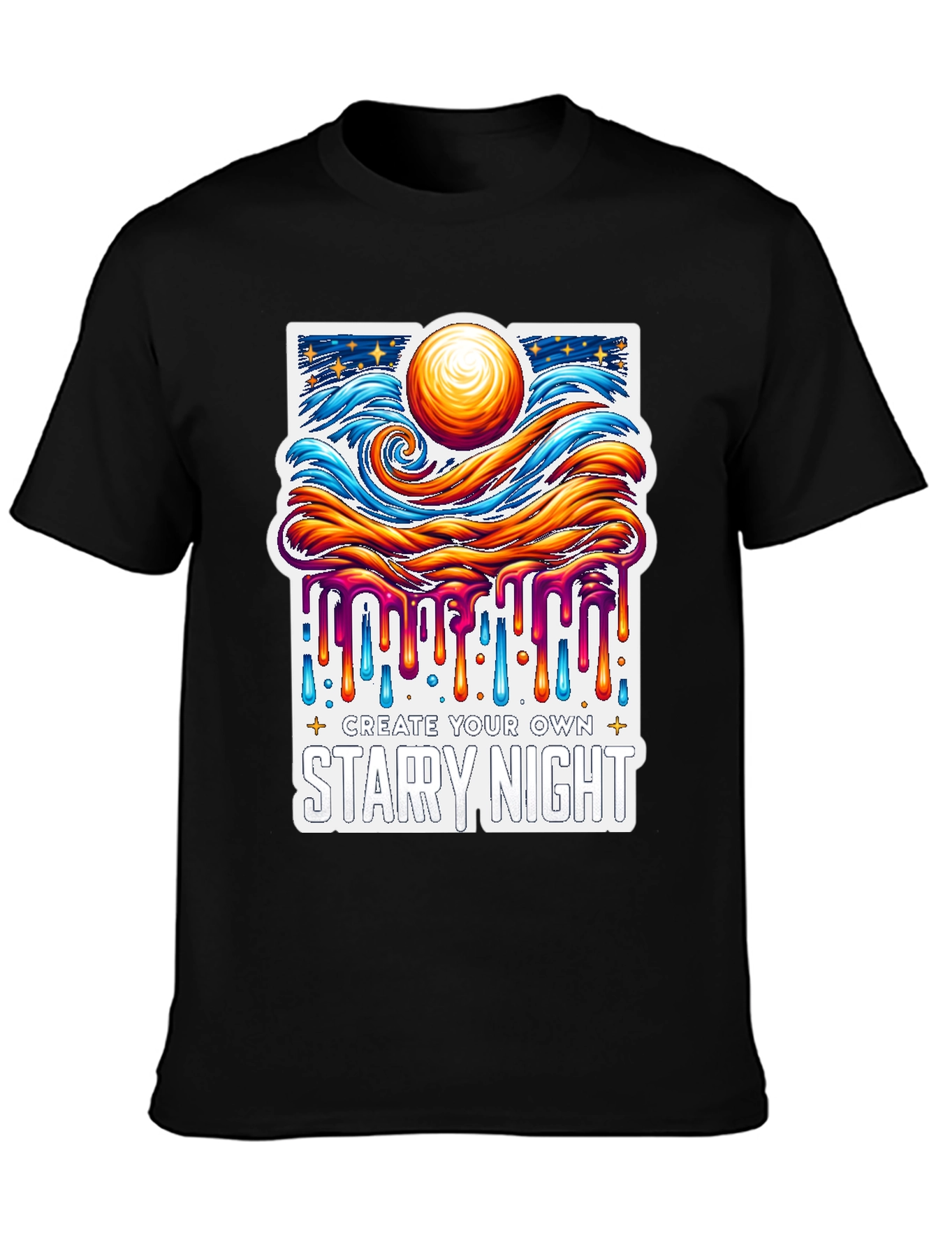 Starry Night Graphic Tee - Art Inspired Unisex Shirt