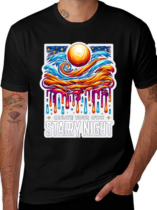 Starry Night Graphic Tee - Art Inspired Unisex Shirt