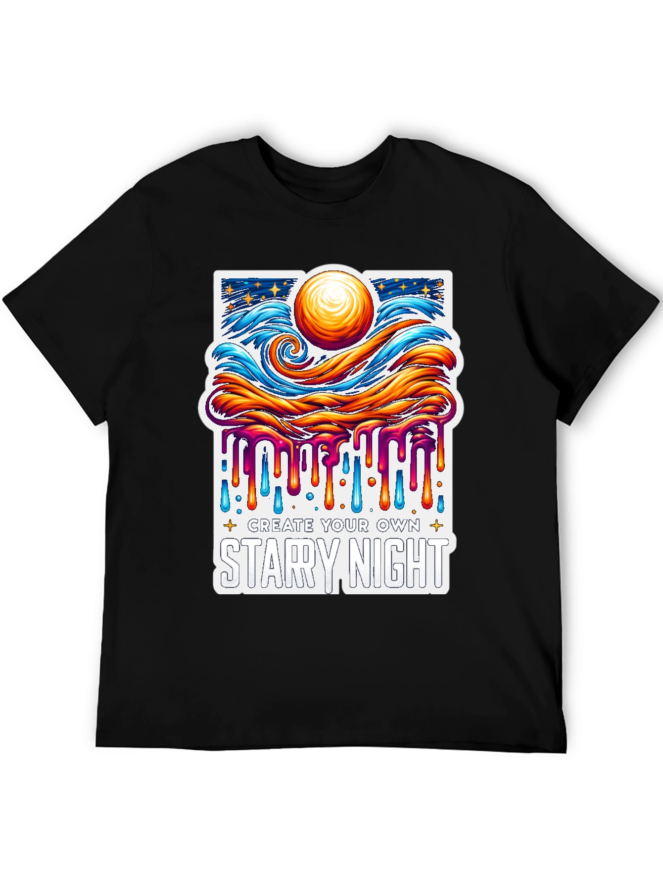 Starry Night Graphic Tee - Art Inspired Unisex Shirt