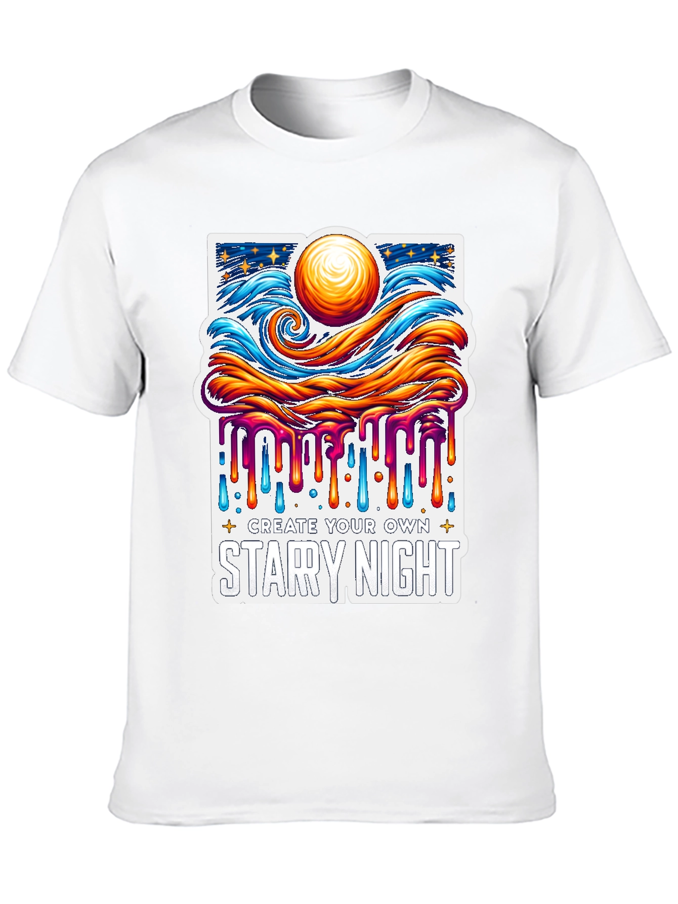 Starry Night Graphic Tee - Art Inspired Unisex Shirt