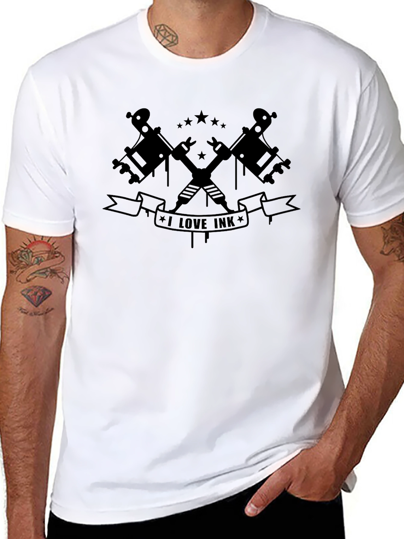 I Love Ink Tattoo Artist Black T-Shirt