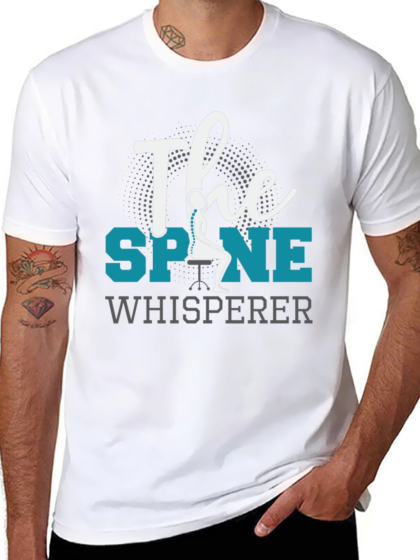 The Spine Whisperer Black Graphic Tee