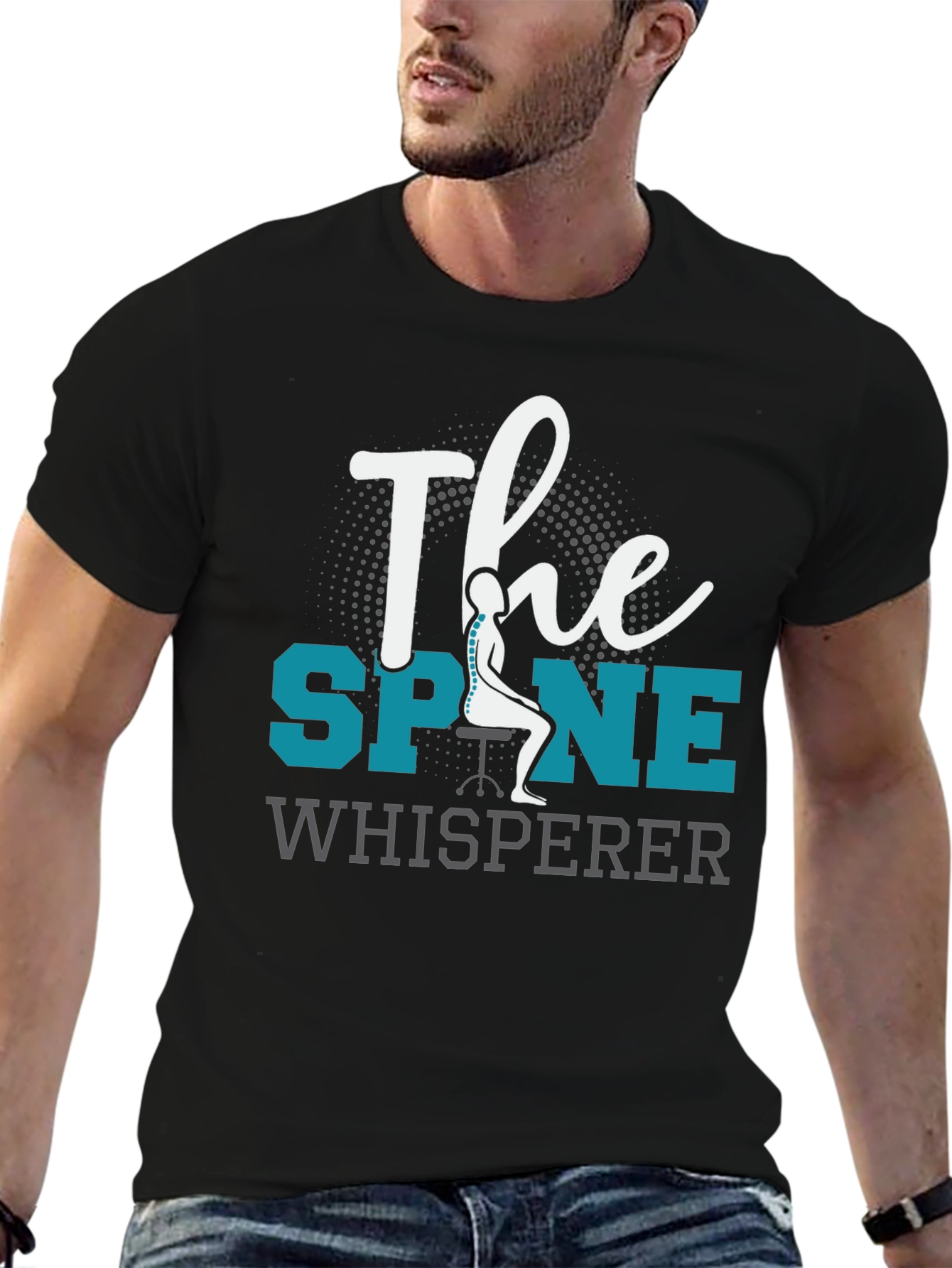 The Spine Whisperer Black Graphic Tee